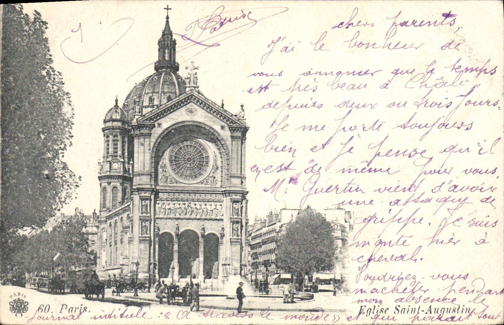 CPA Paris Eglise Saint Augustin 