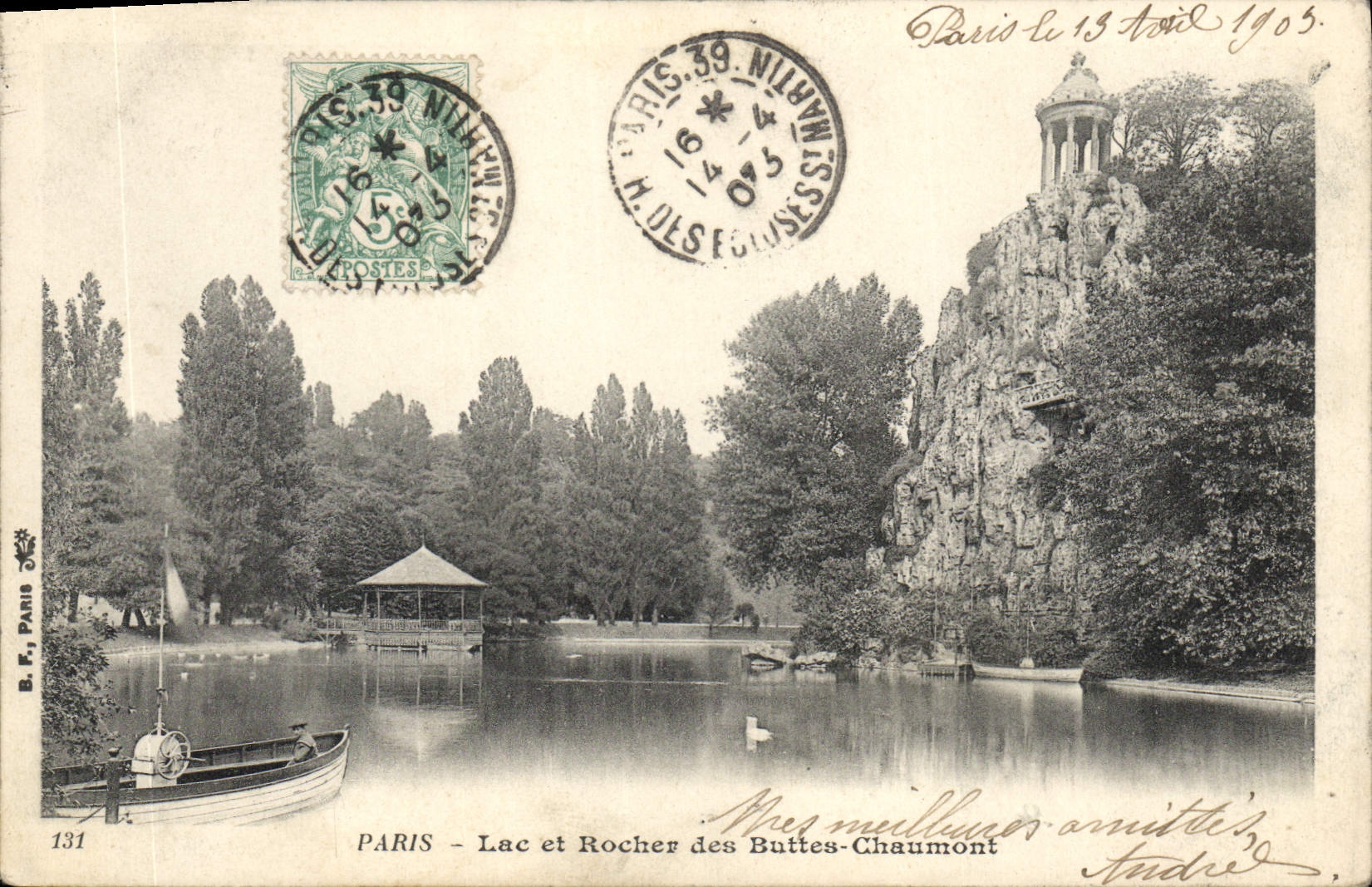 CPA Paris Lac et Rocher des Buttes Chaumont