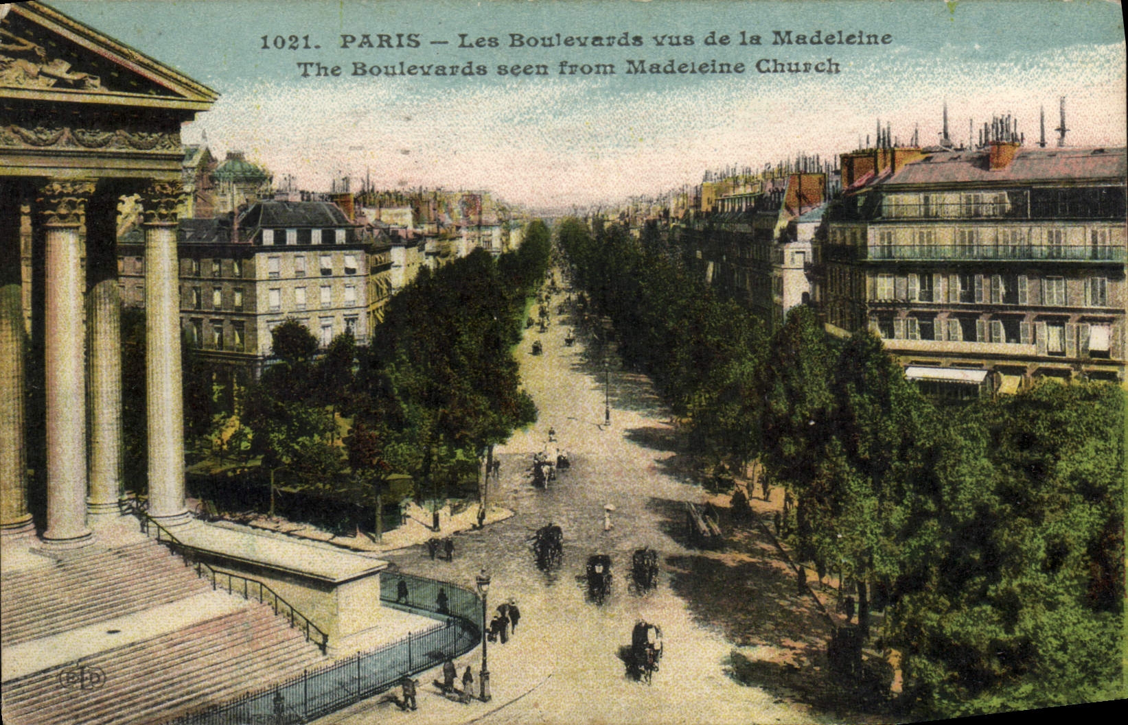 CPA Paris les Boulevards vus de la Madeleine 