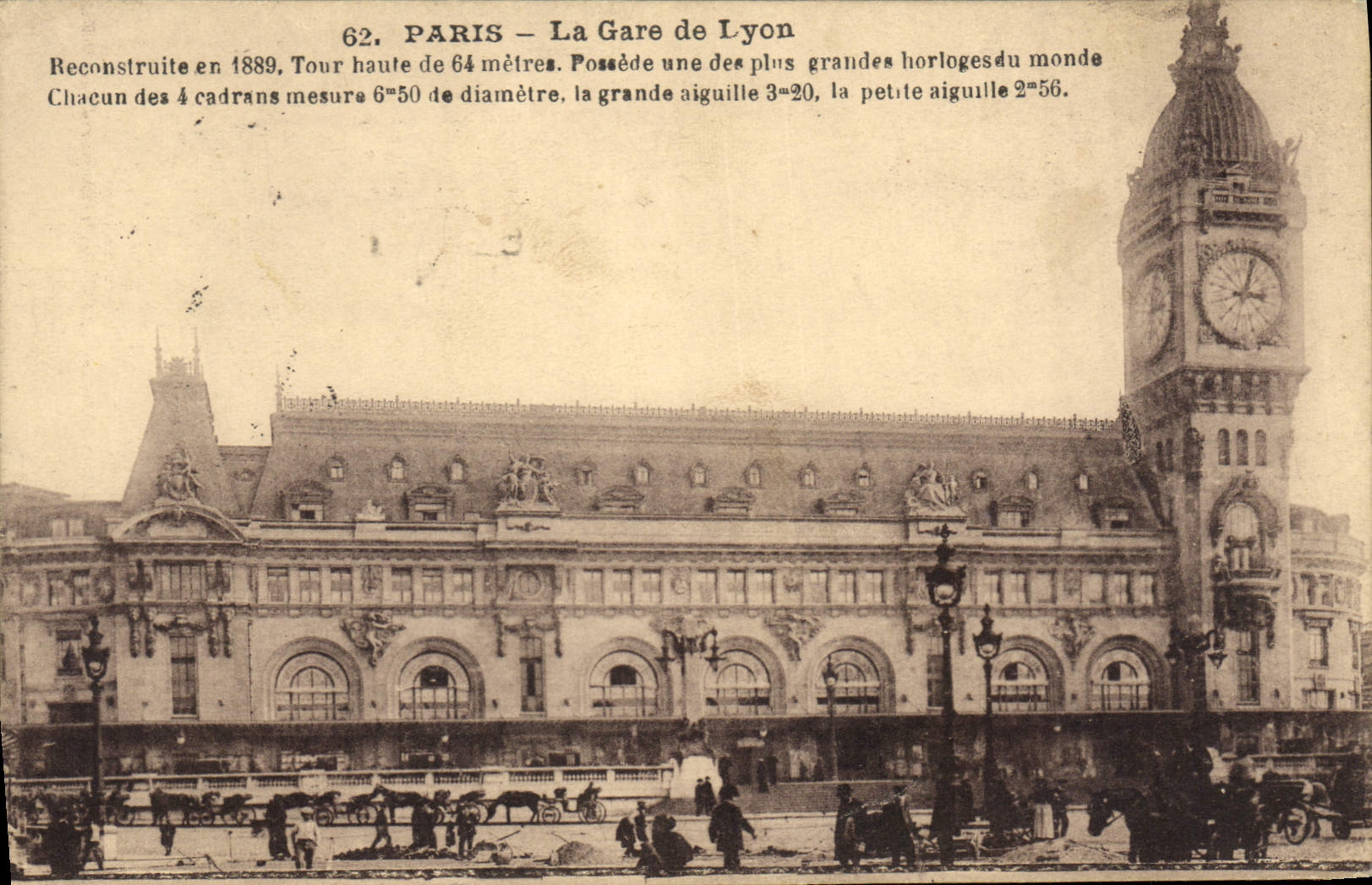 CPA Paris la Gare de Lyon Reconstruite en 1889