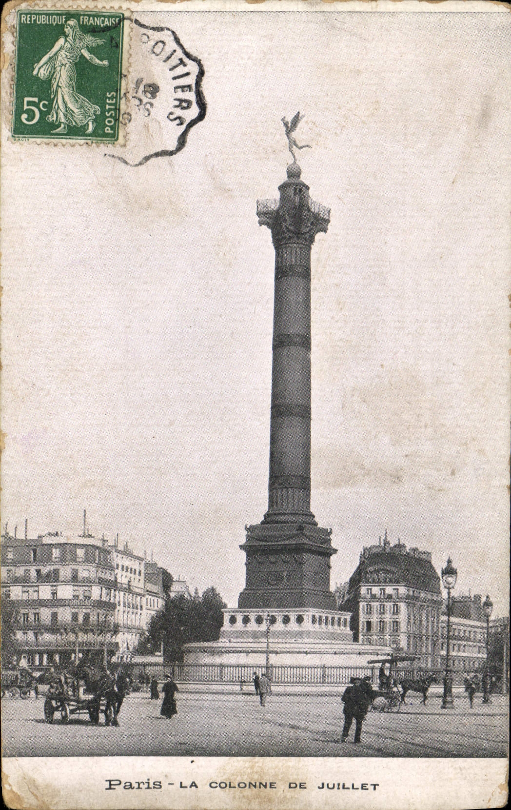 CPA Paris la Colonne de Juillet 