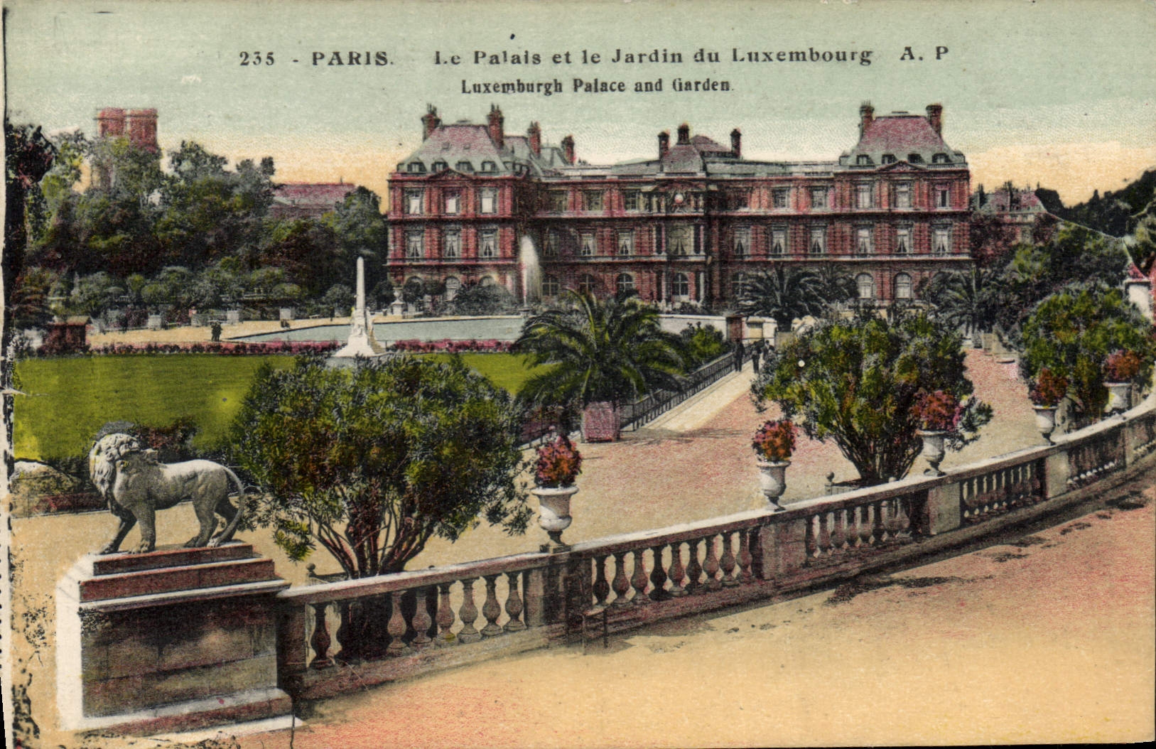 CPA Paris le Palais et le Jardin du Luxembourg