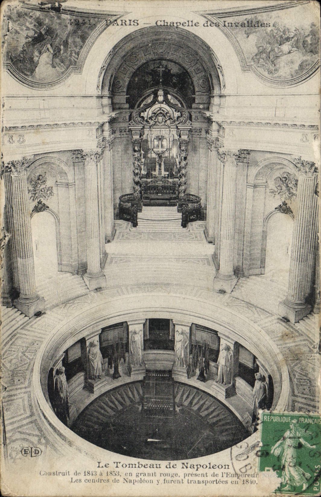 CPA Paris Chapelle des Invalides le Tombeau de Napoleon 