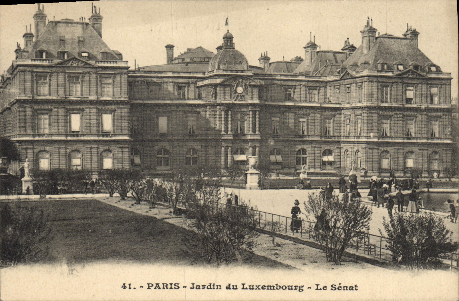 CPA Paris Jardin du Luxembourg le Senat 