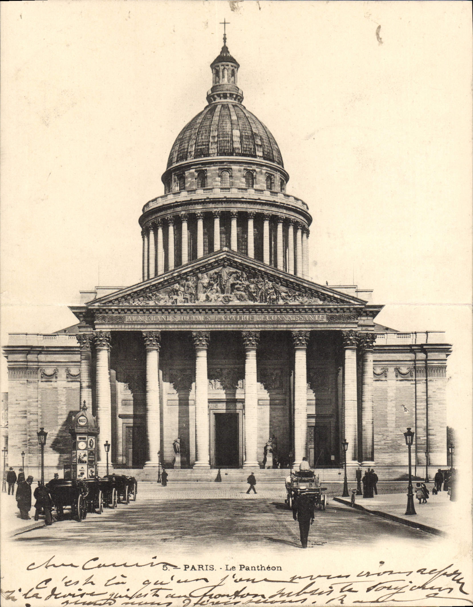 CARTE DOUBLE CPA Paris le Pantheon 