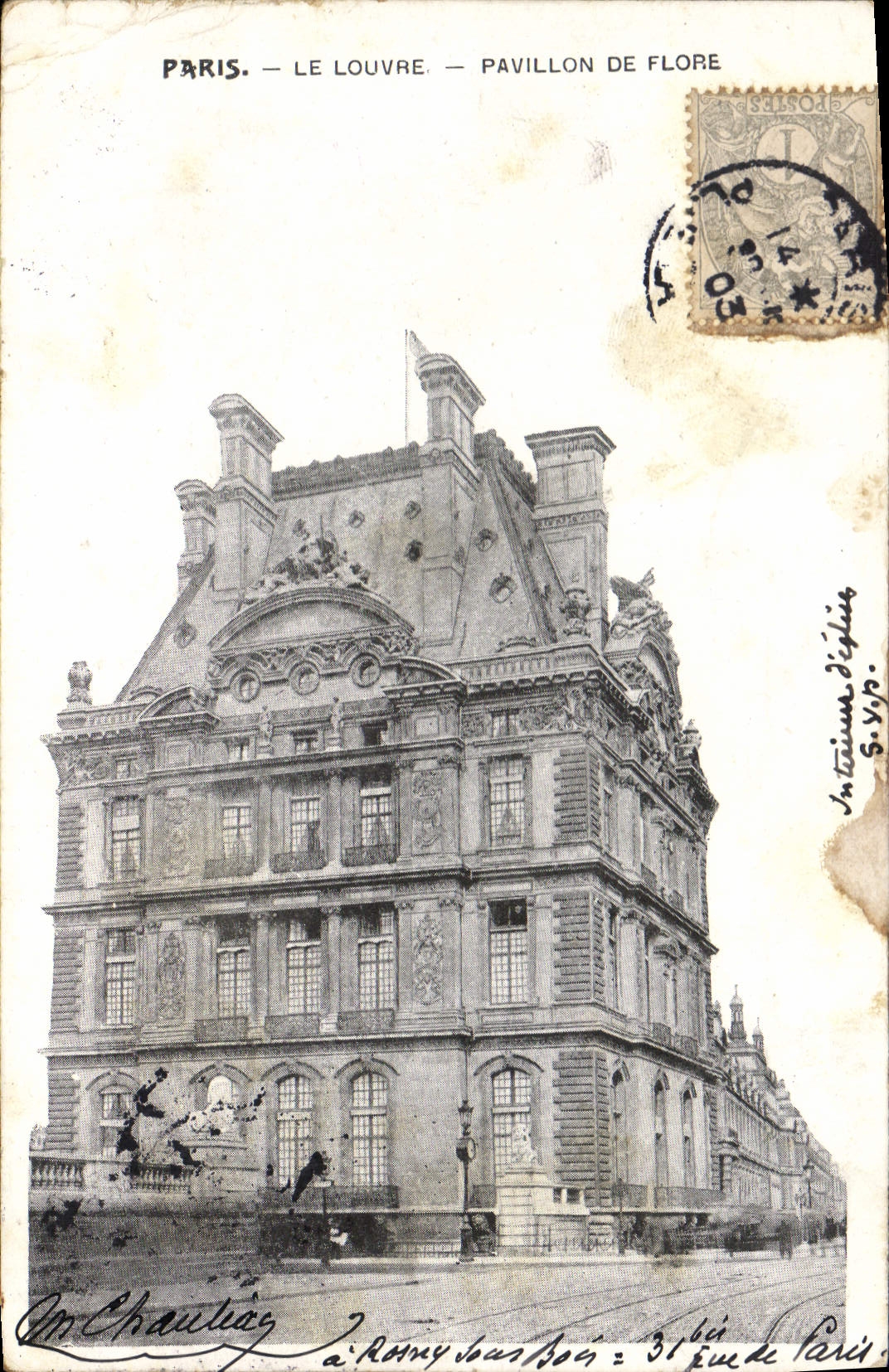 CPA Paris le Louvre Pavillon de Flore 