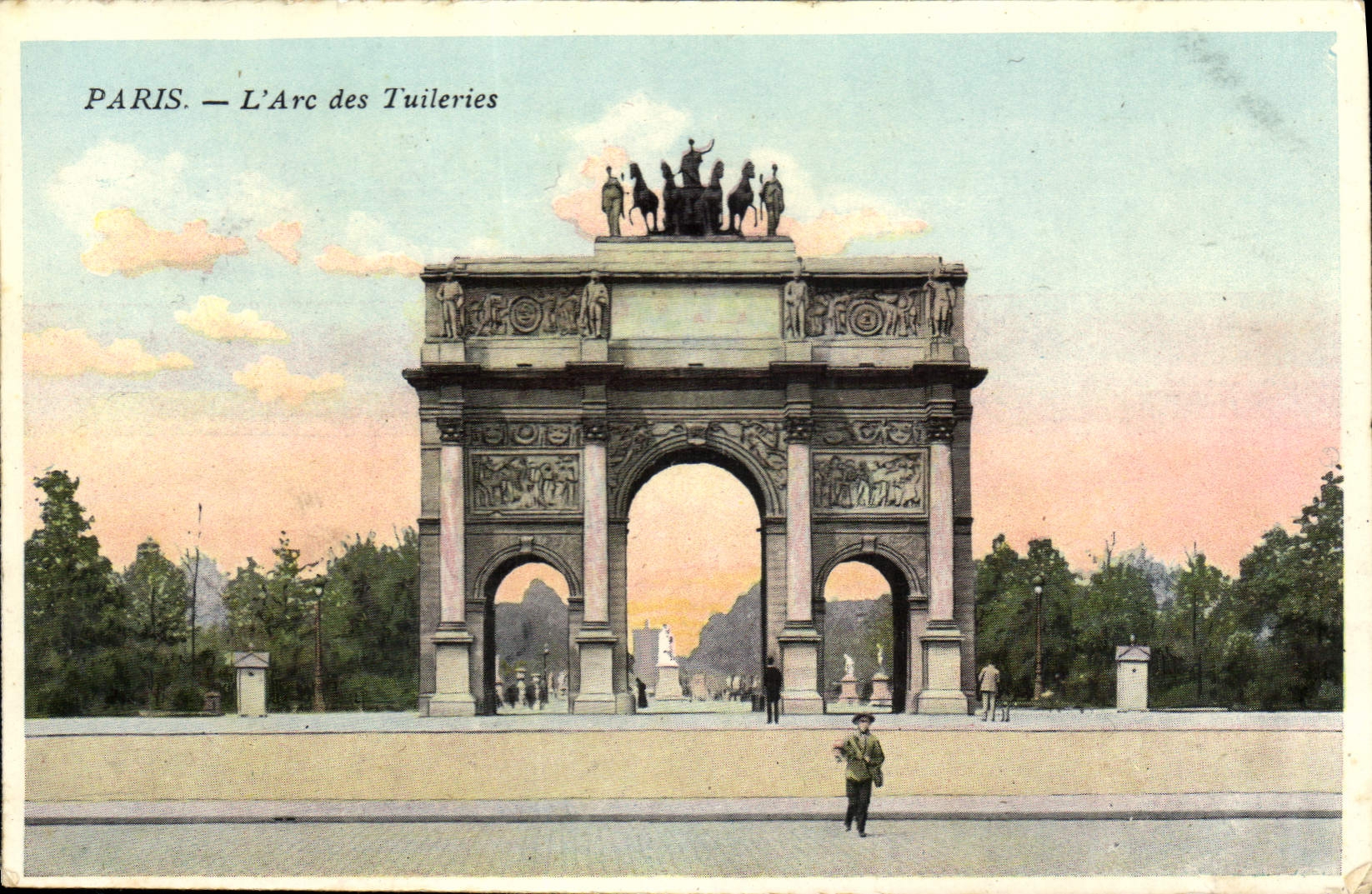CPA Paris l'Arc des Tuileries 
