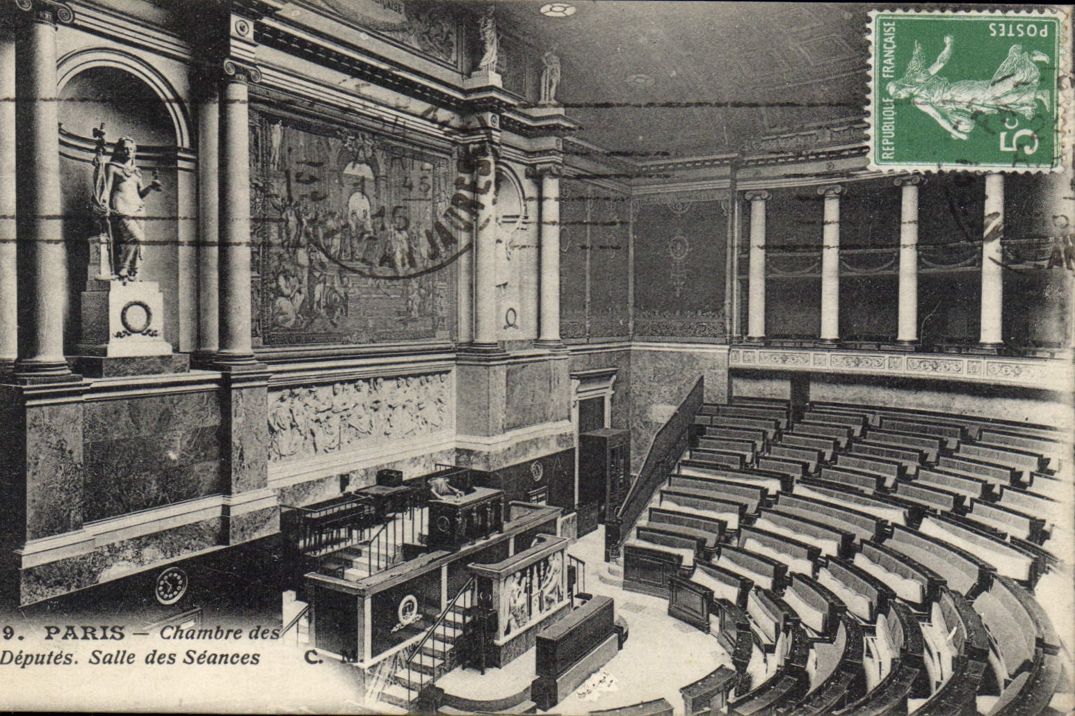 CPA Paris Chambre des Deputes Salle des Seances 