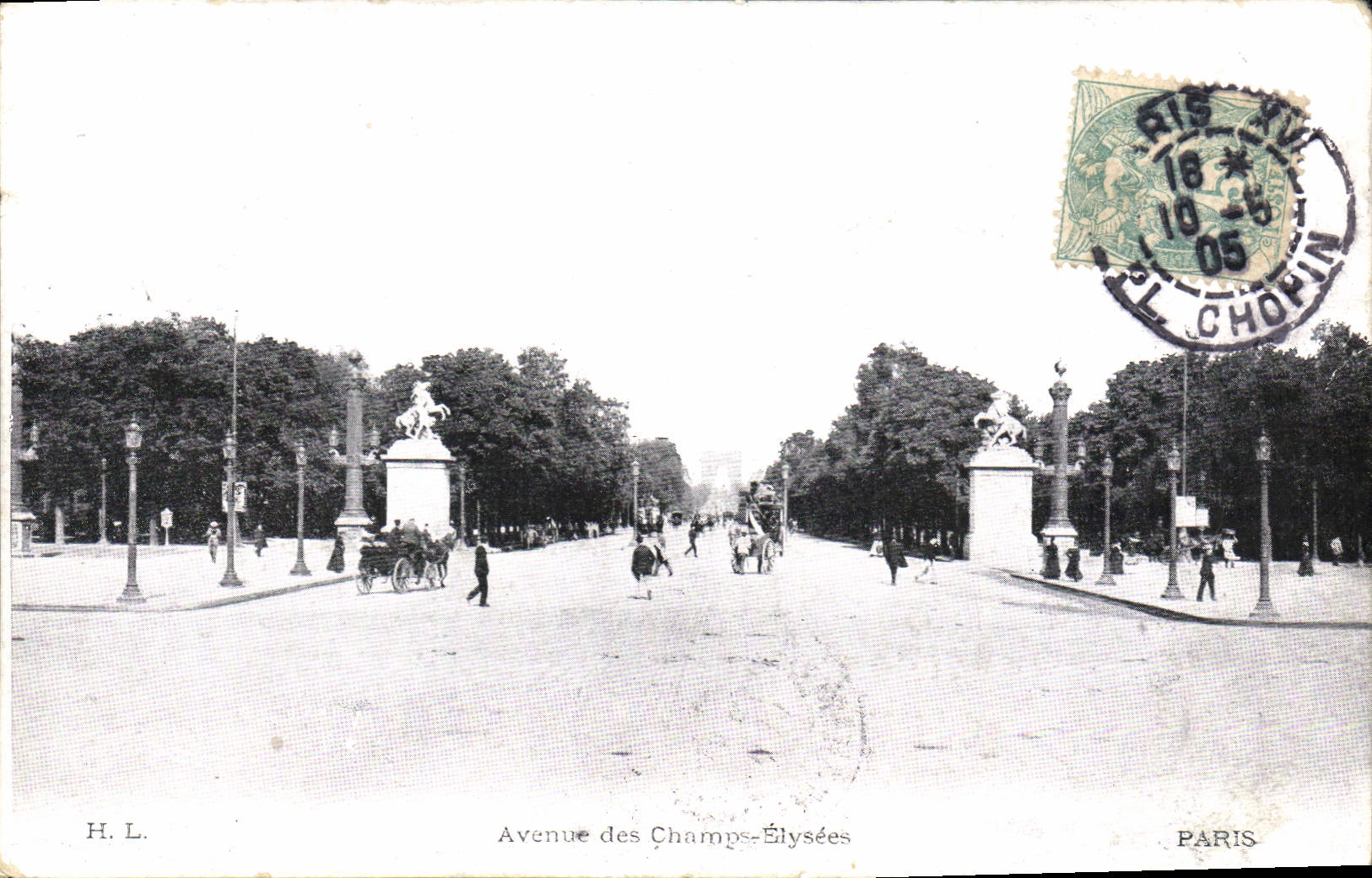 CPA Paris Avenue des Chapms Elysees