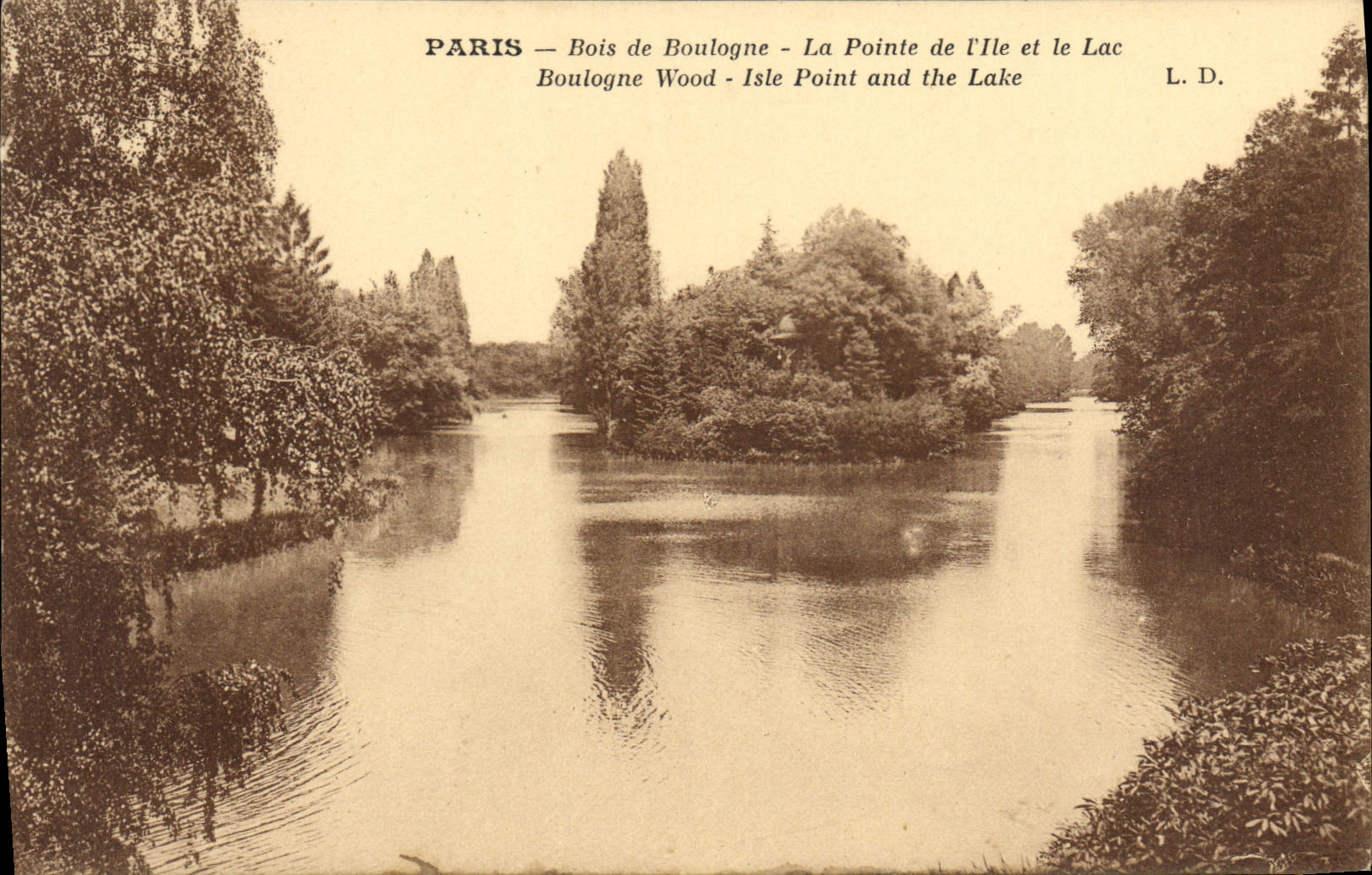 CPA Paris Bois de Boulogne La Pointe de l'Ile et le Lac