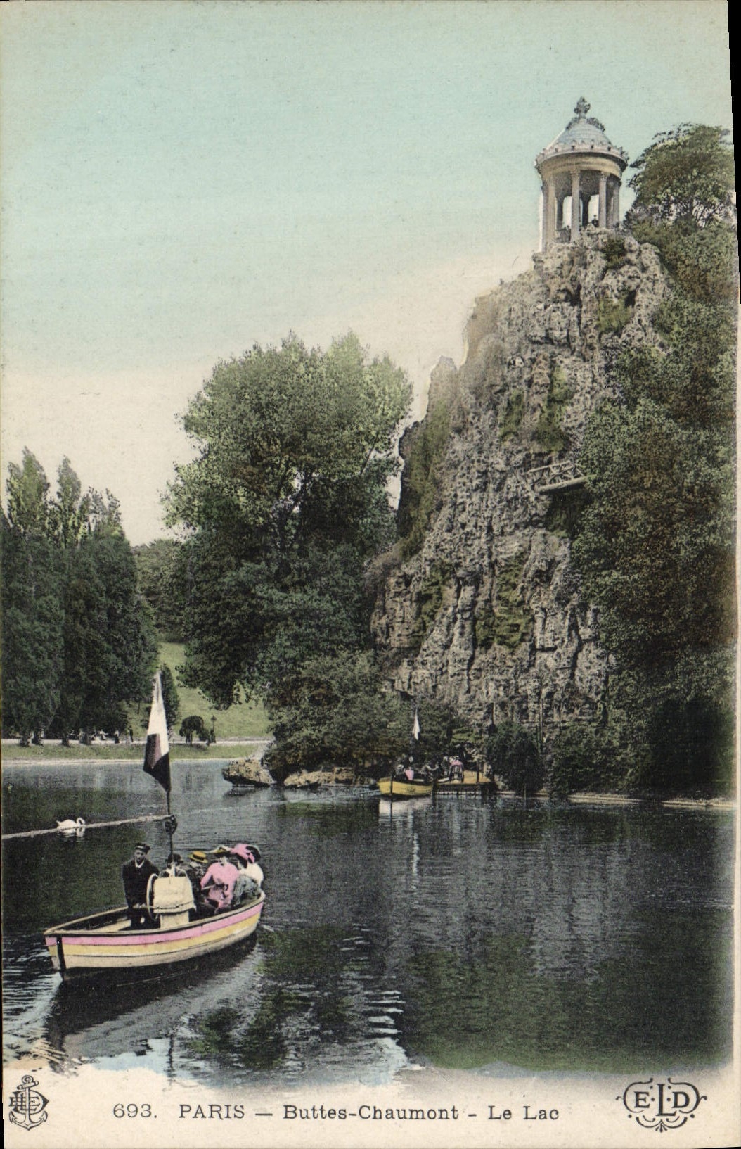 CPA Paris Buttes Chaumont Le Lac 