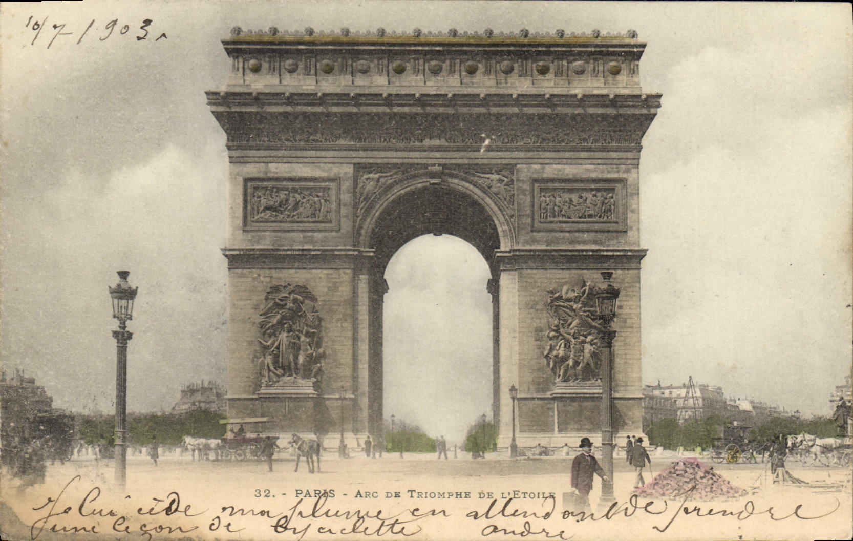 CPA Paris Arc de Triomphe de l'Etoile 