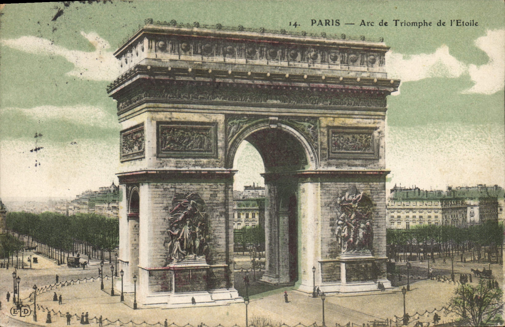 CPA Paris Arc de Triomphe de l'Etoile 