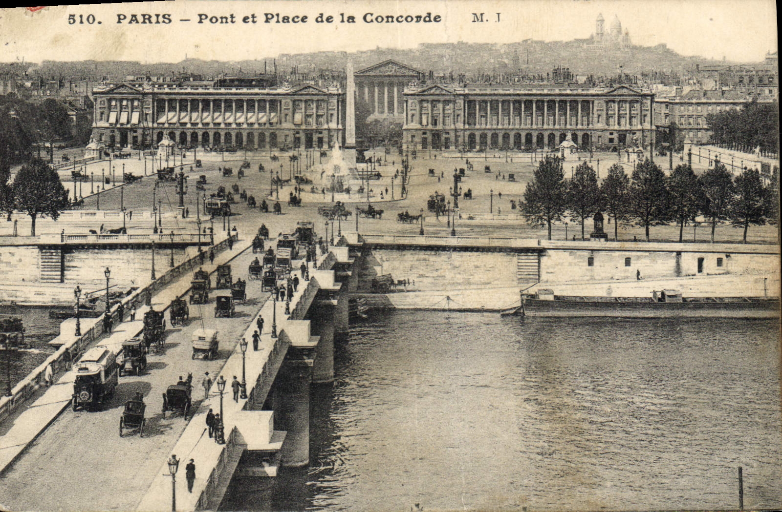 CPA Paris Pont et Place de la Concorde 