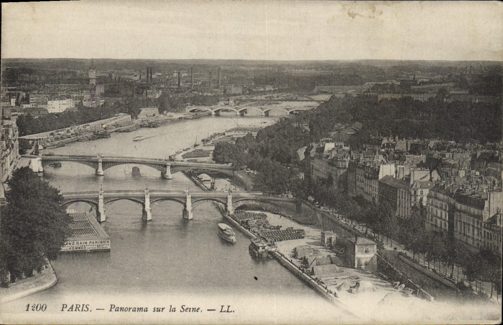 CPA Paris Panorama sur la Seine