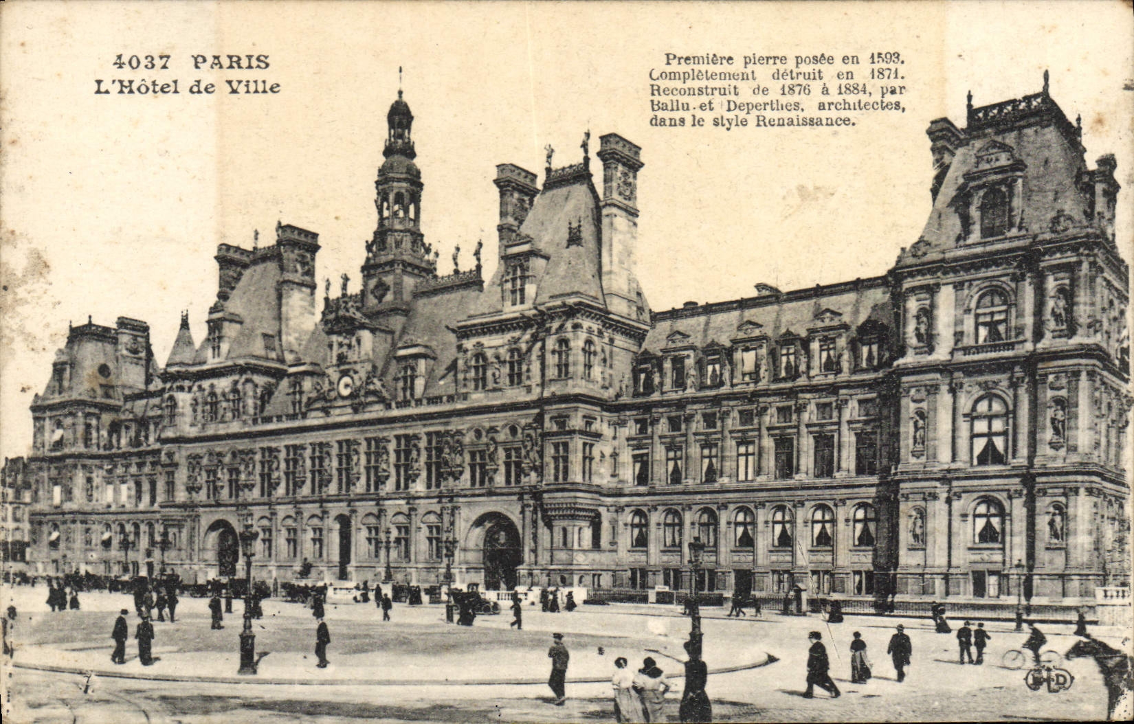 CPA Paris L'Hotel de Ville 