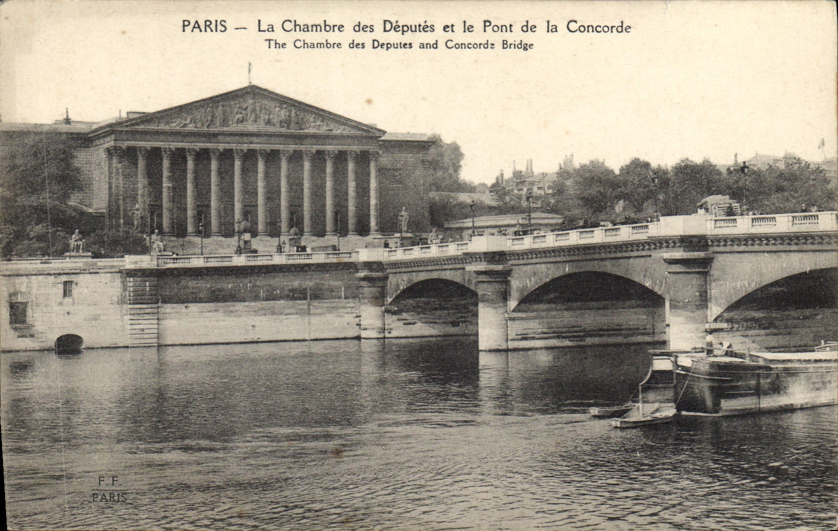 CPA Paris La Chambre des Deputes et le Pont de la Concorde 