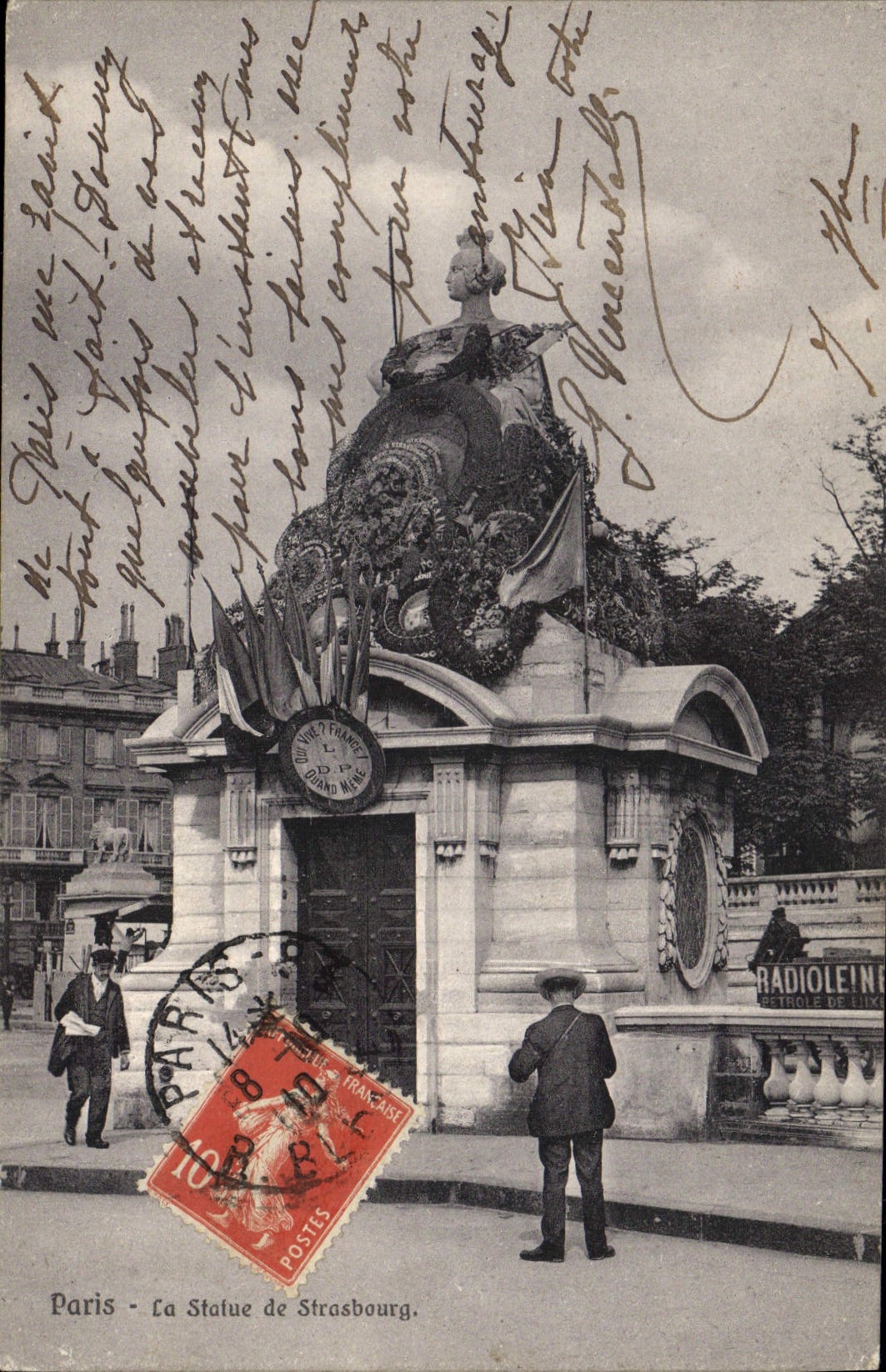 CPA Paris La Statue de Strasbourg 