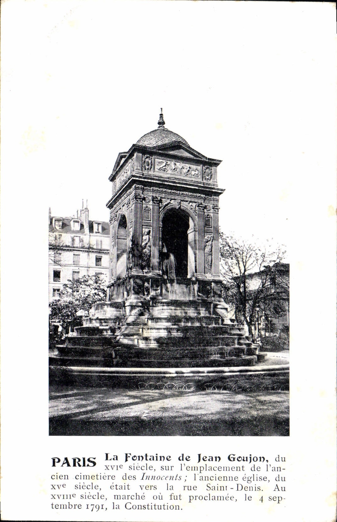 CPA Paris La Fontaine de Jean Goujon