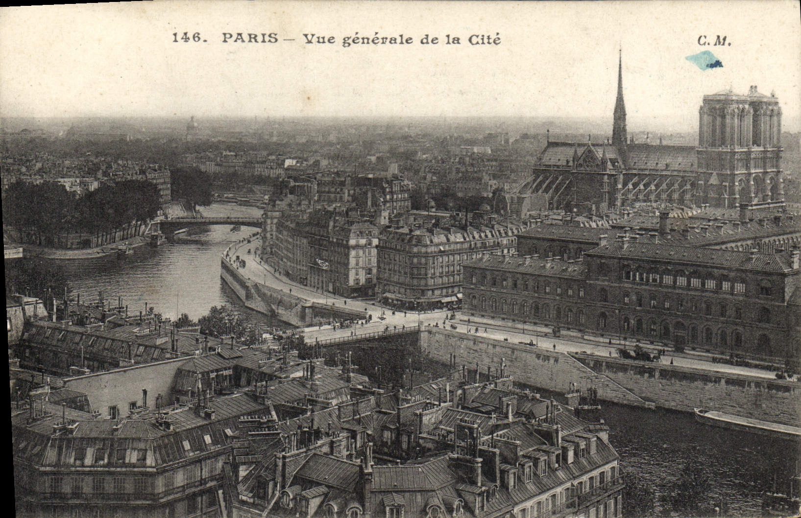 CPA Paris Vue generale de la Cite