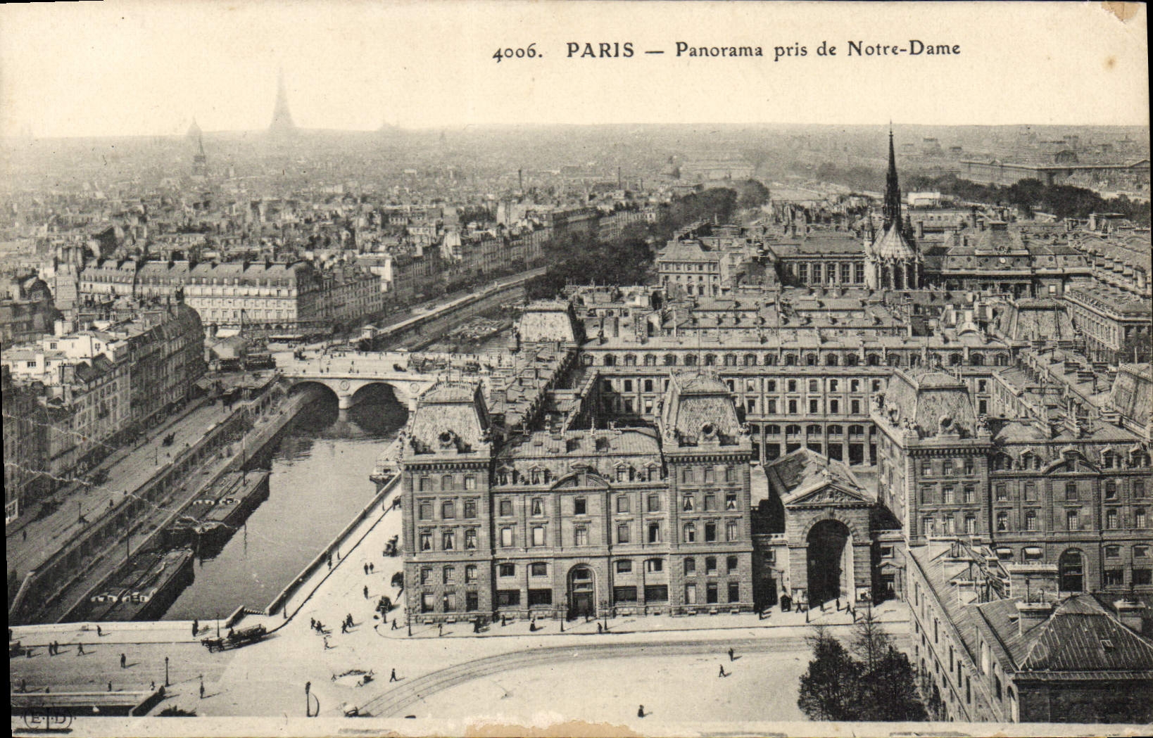 CPA Paris Panorama pris de Notre Dame