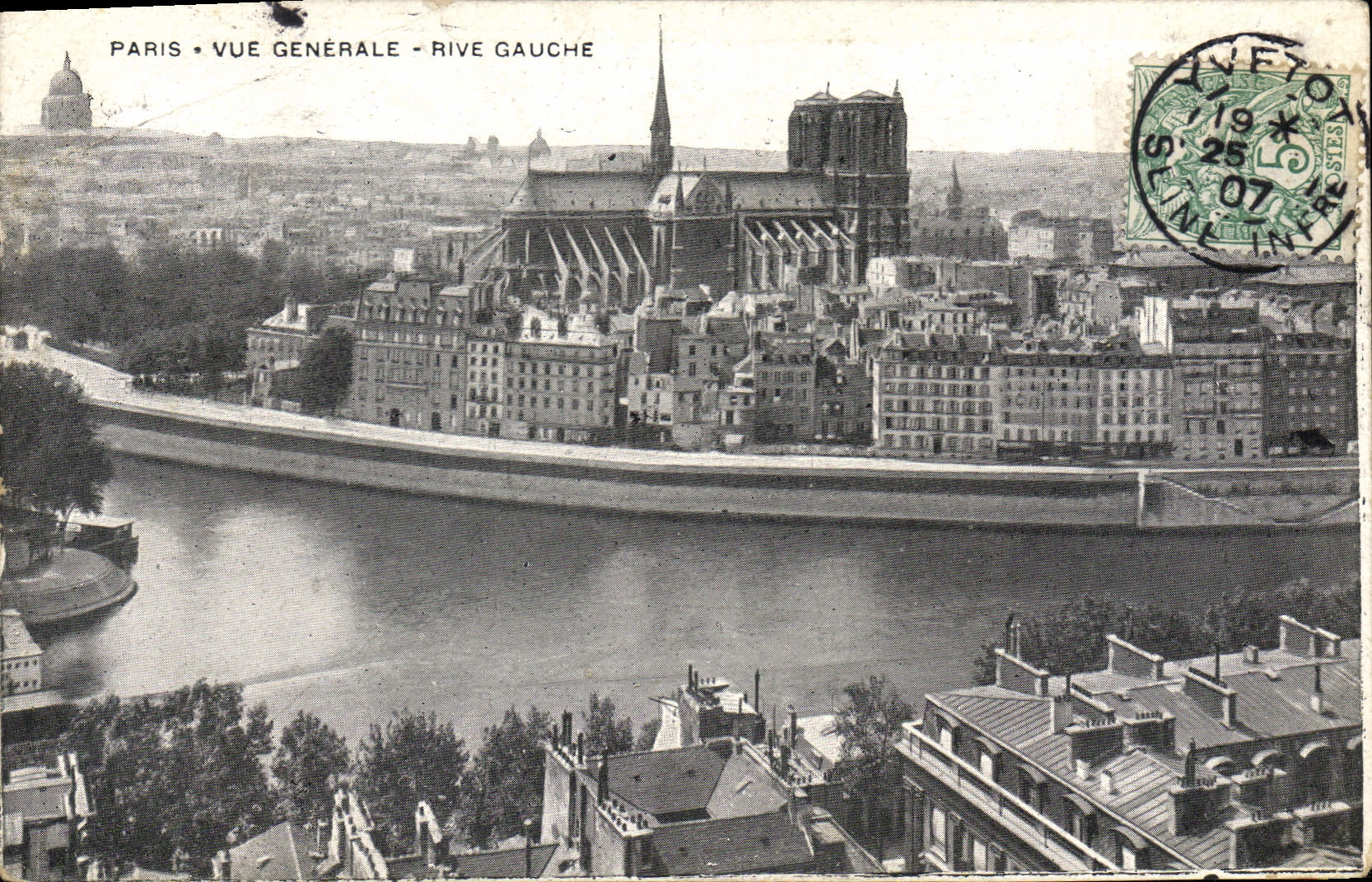 CPA Paris Vue Generale Rive Gauche