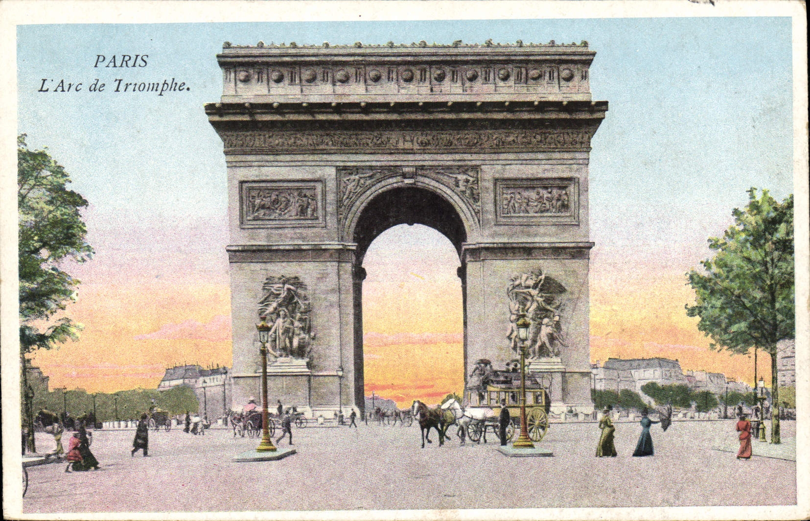 CPA Paris L'Arc de Triomphe 