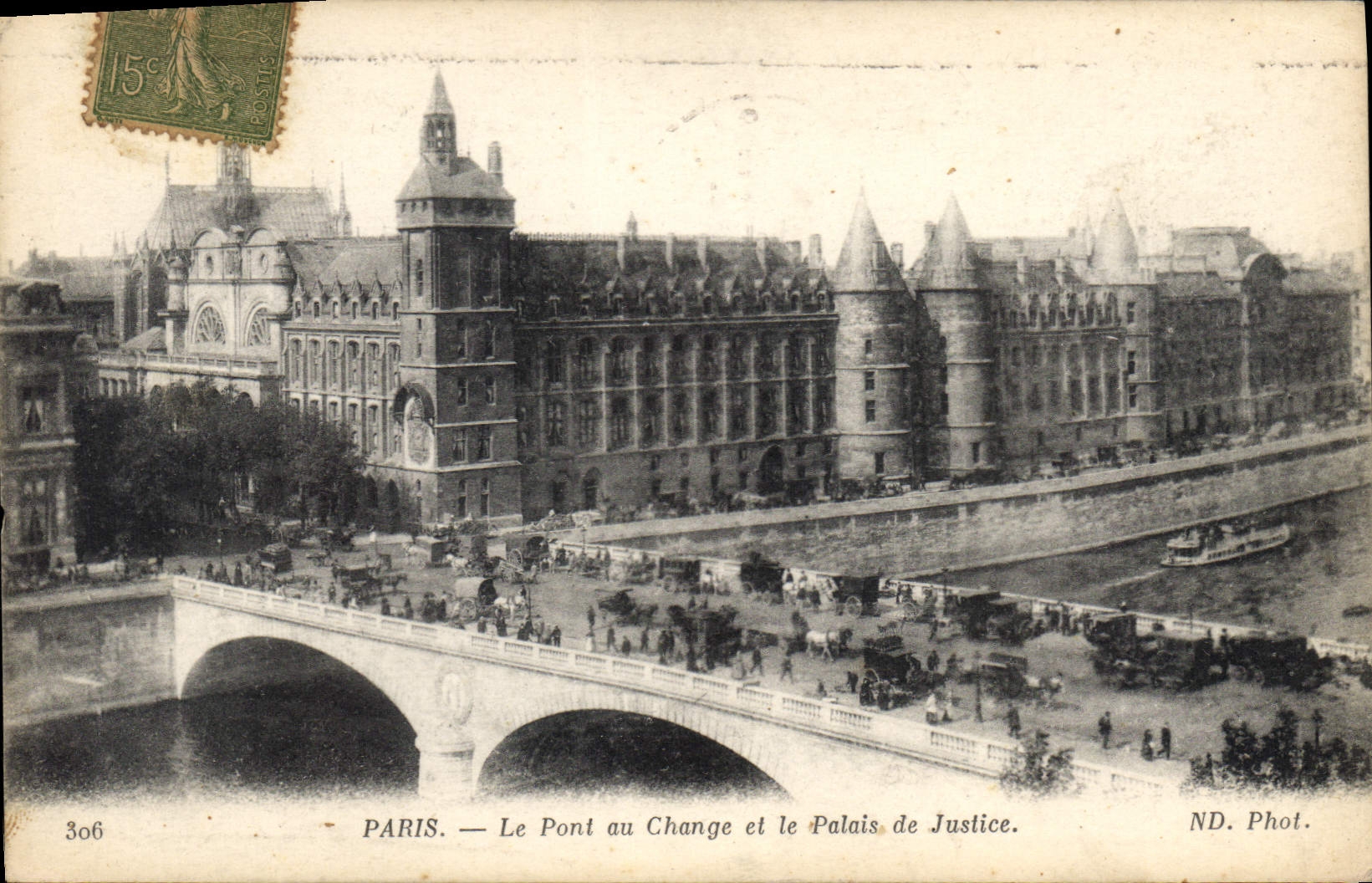CPA Paris Le Pont au Change et le Palais de Justice 