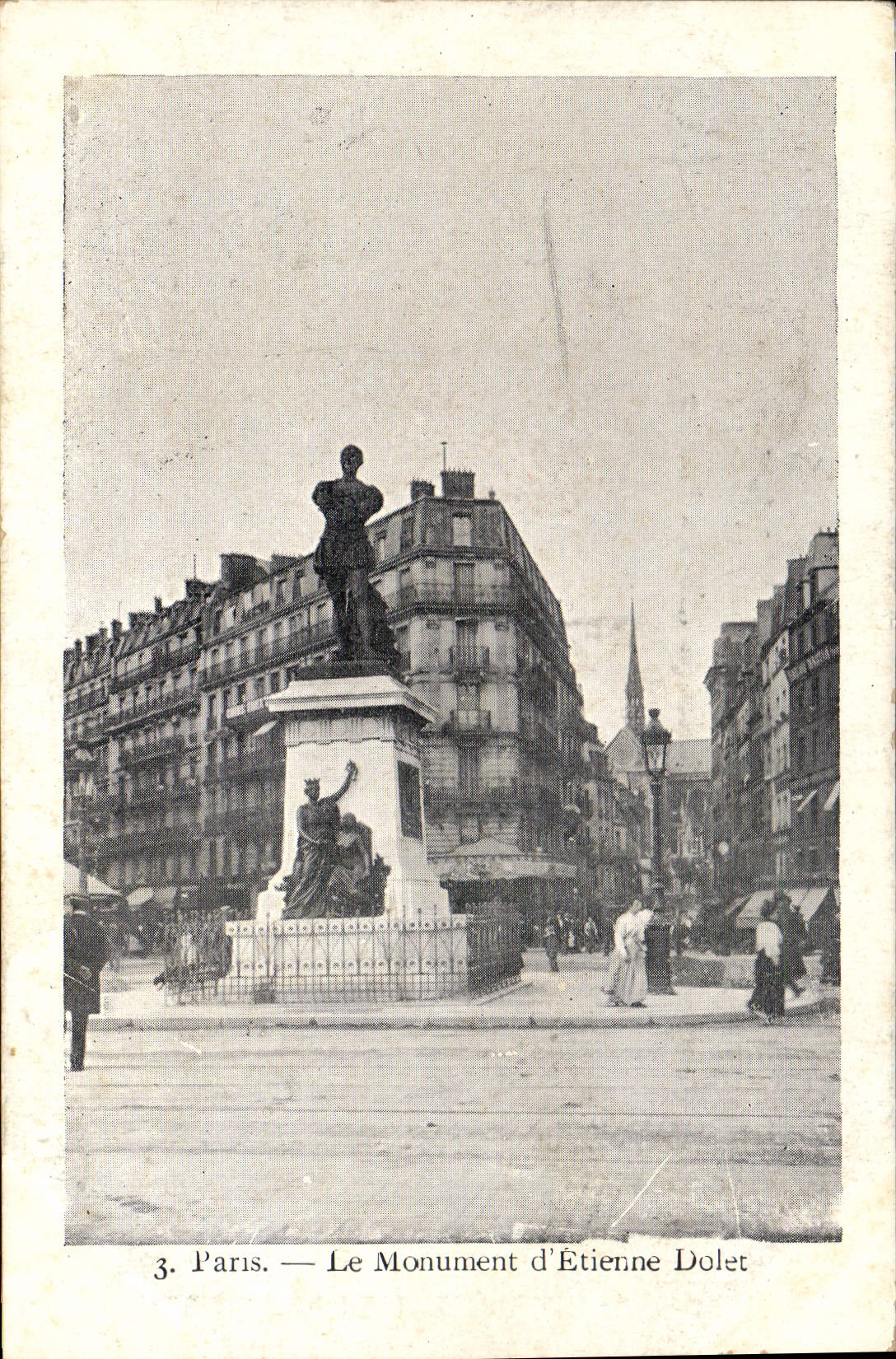 CPA Paris Le Monument d'Etienne Dolet 