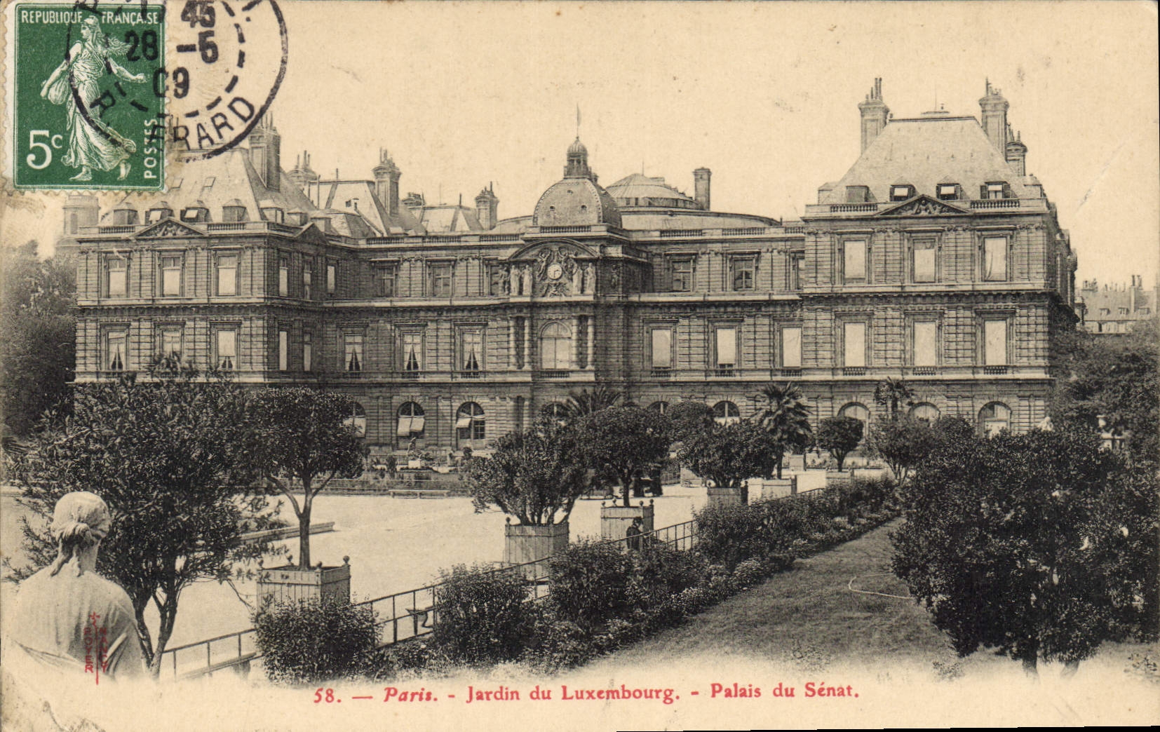 CPA Paris Jardin du Luxembourg Palais du Senat
