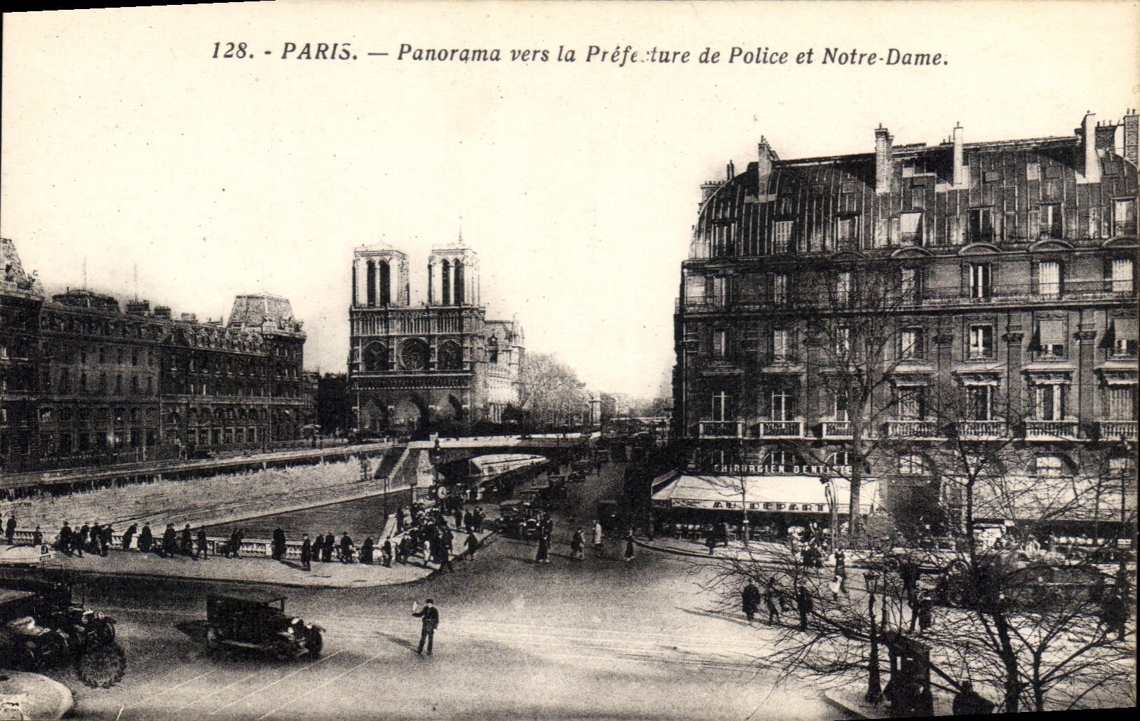 CPA Paris Panorama vers la Prefecture de Police et Notre Dame