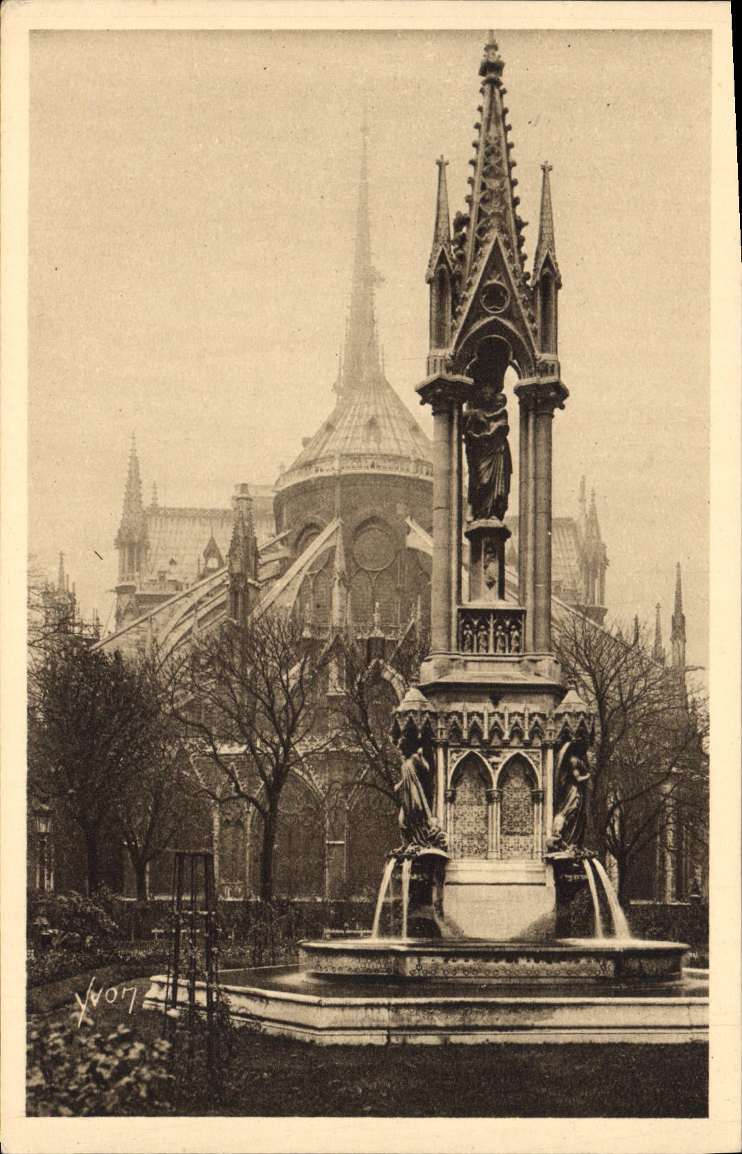 CPA Paris L'Abside de Notre Dame 