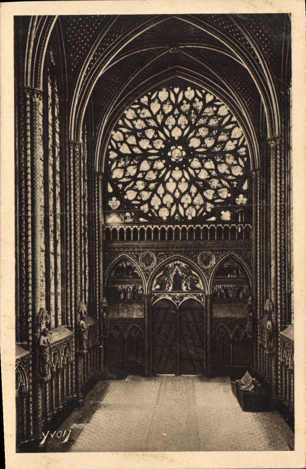 CPA Paris Sainte Chapelle Grande Rose 