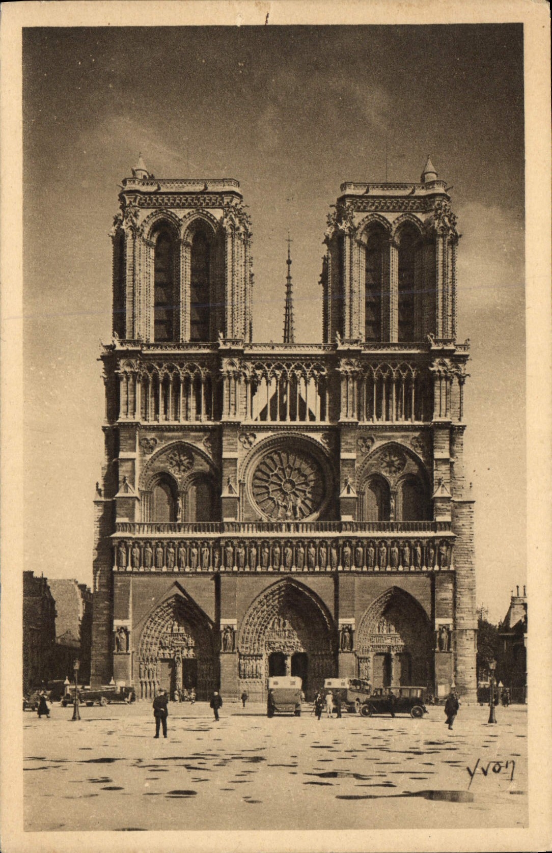 CPA Paris Notre Dame facade 