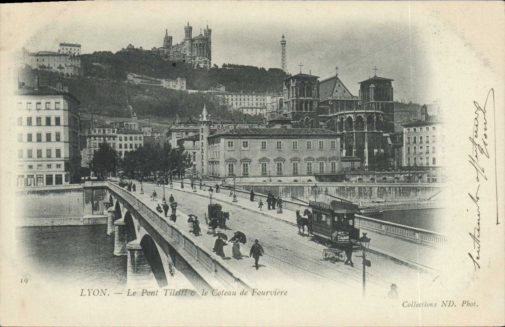 CPA Lyon Le Pont Tilsitt le Coteau de Fourviere 