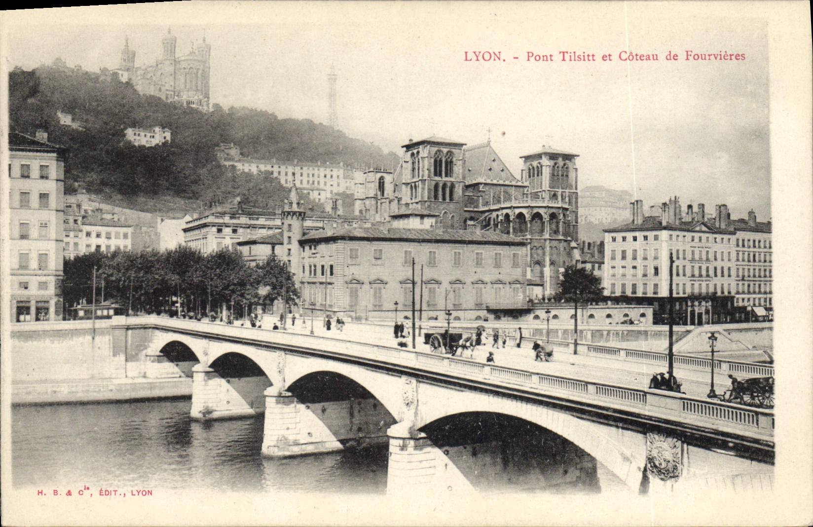 CPA Lyon Pont Tilsitt et Coteau de Fourvieres 
