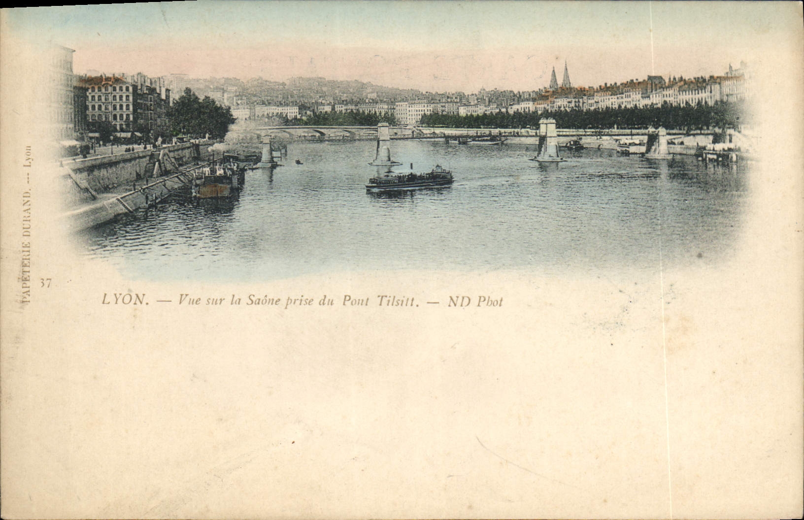 CPA Lyon Vue sur la Saone prise du Pont Tilsitt 