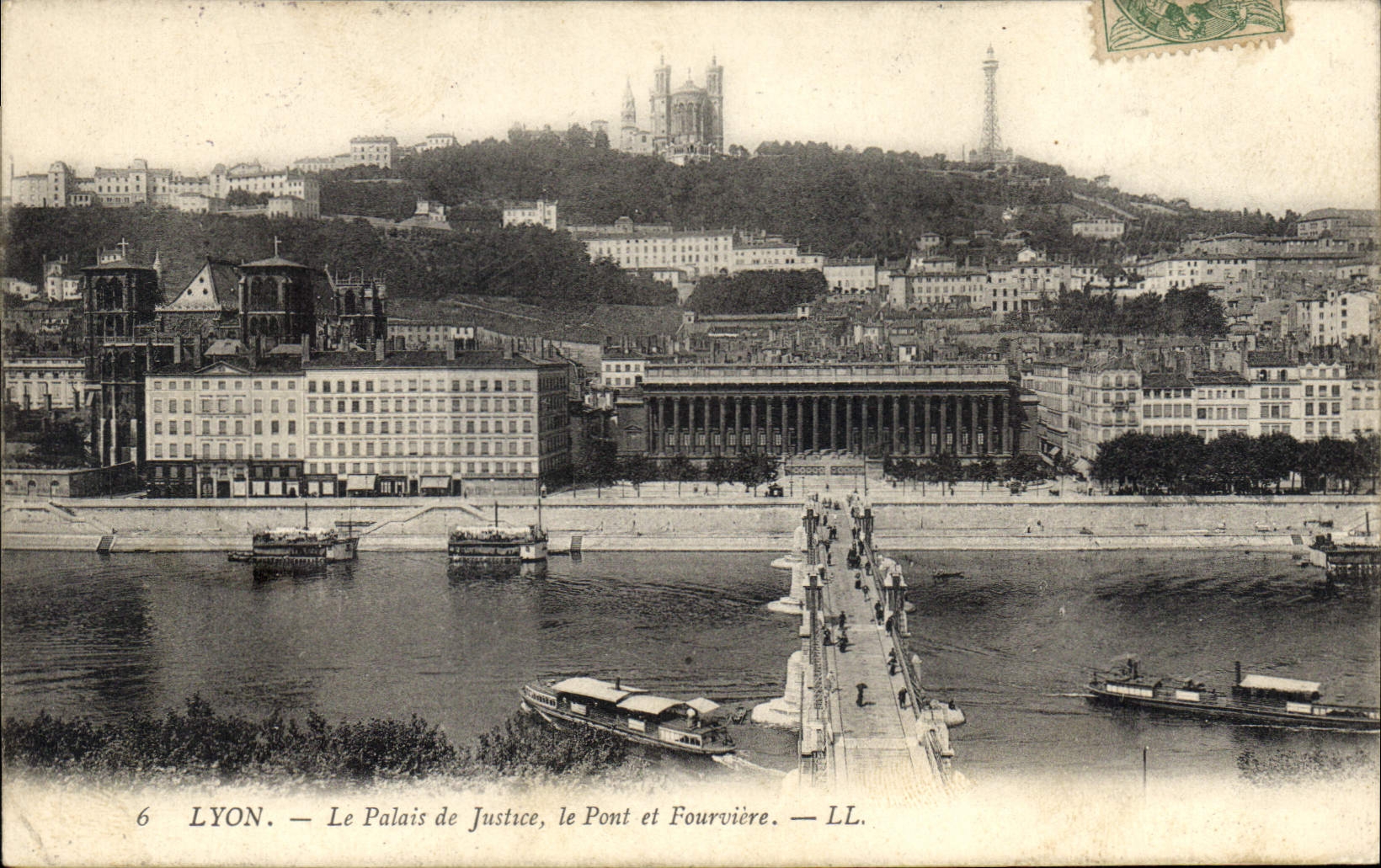 CPA Lyon Le Palais de Justice le Pont et Fourviere