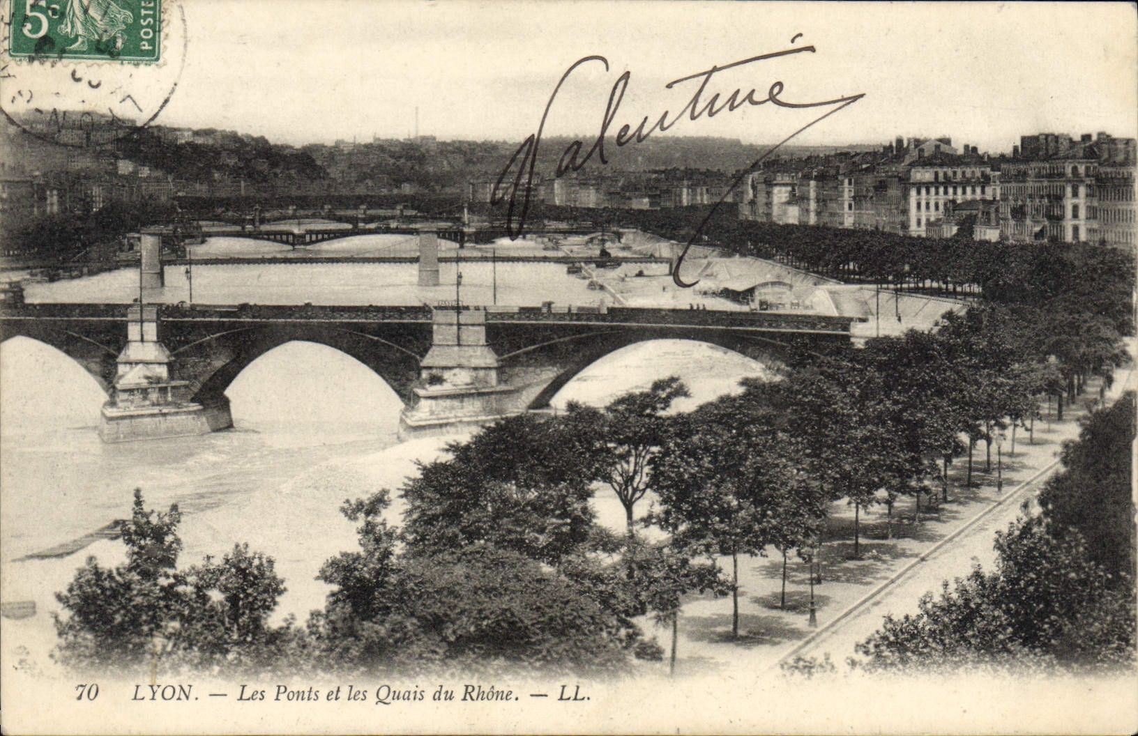 CPA Lyon Les Ponts et les Quais du Rhone 