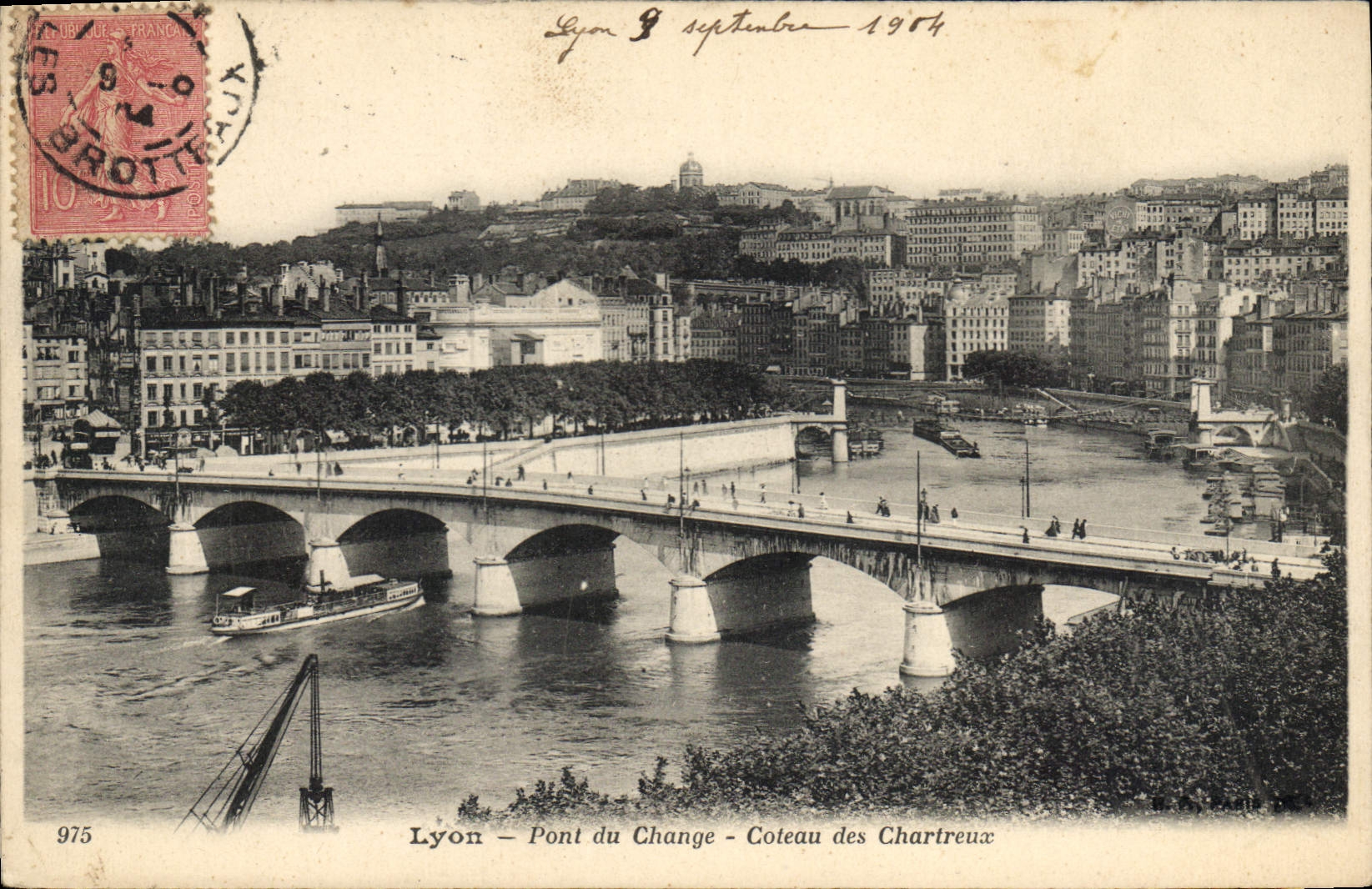 CPA Lyon Pont du Change Coteau des Chartreux 
