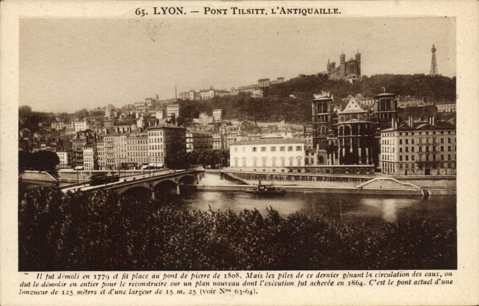 CPA Lyon Pont Tilsitt L'Antiquaille 