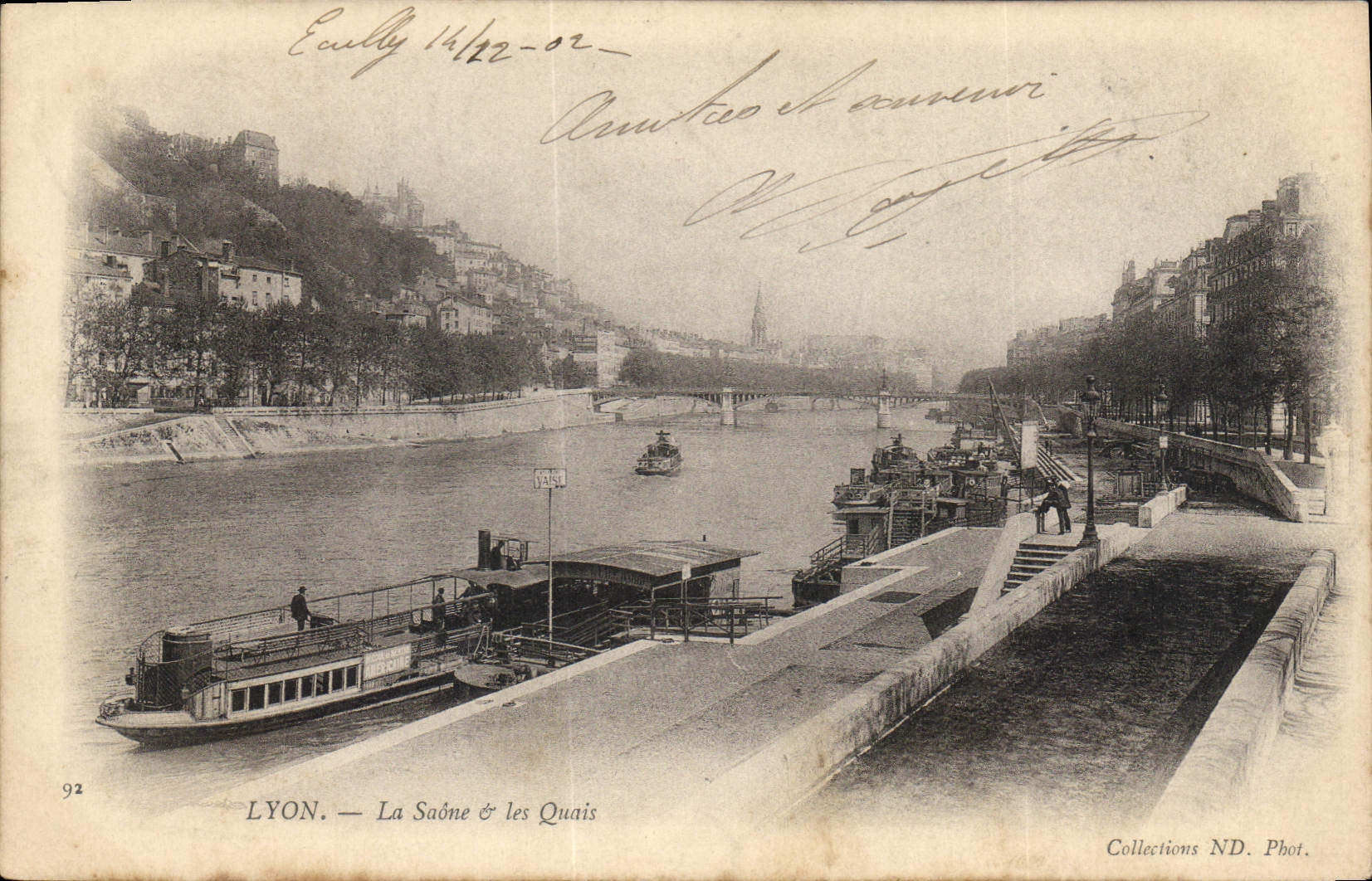 CPA Lyon La Saone les Quais 