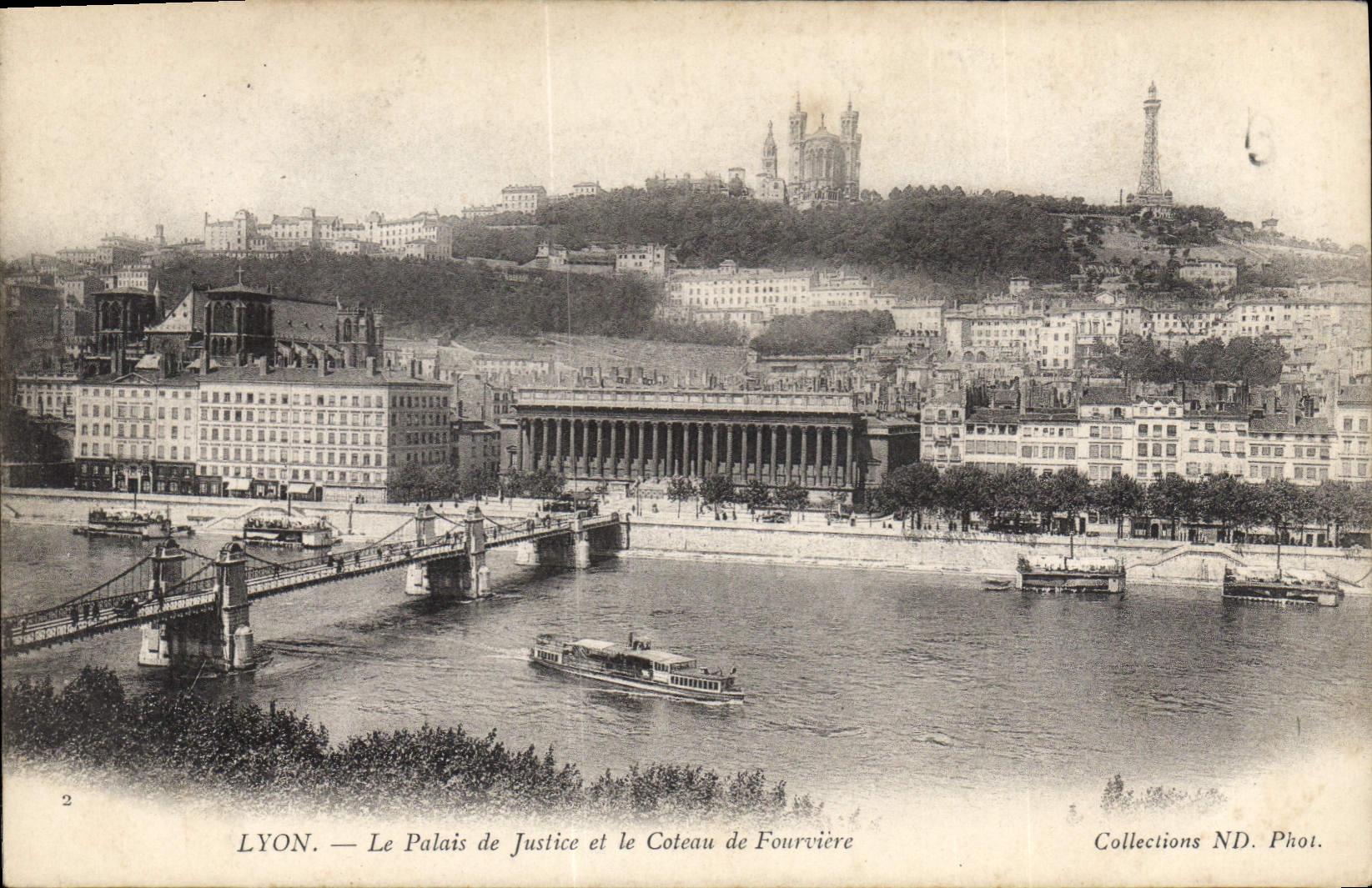 CPA Lyon Le Palais de Justice et le Coteau de Fourviere 