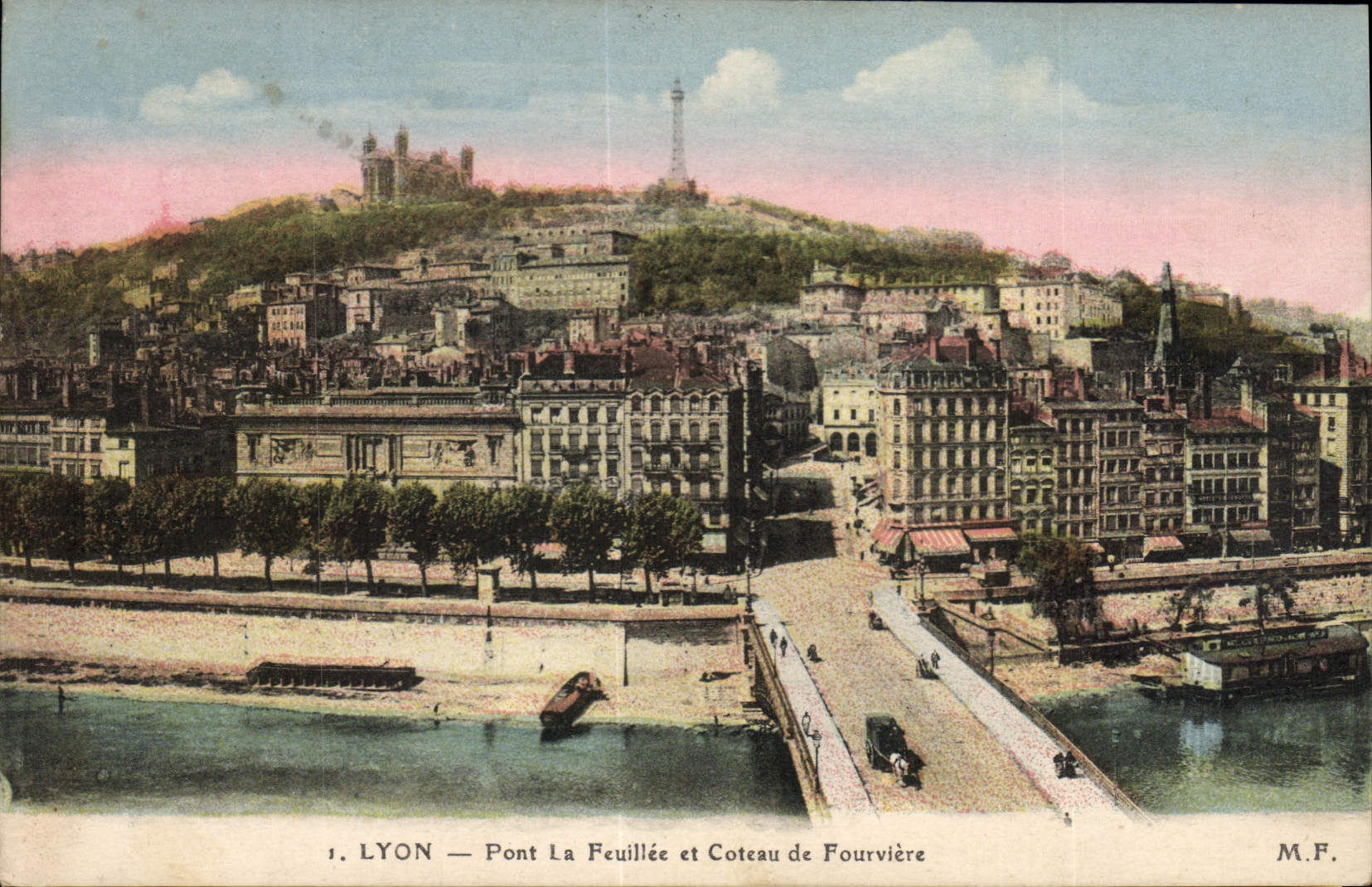 CPA Lyon Pont La Feuillee et Coteau de Fourviere