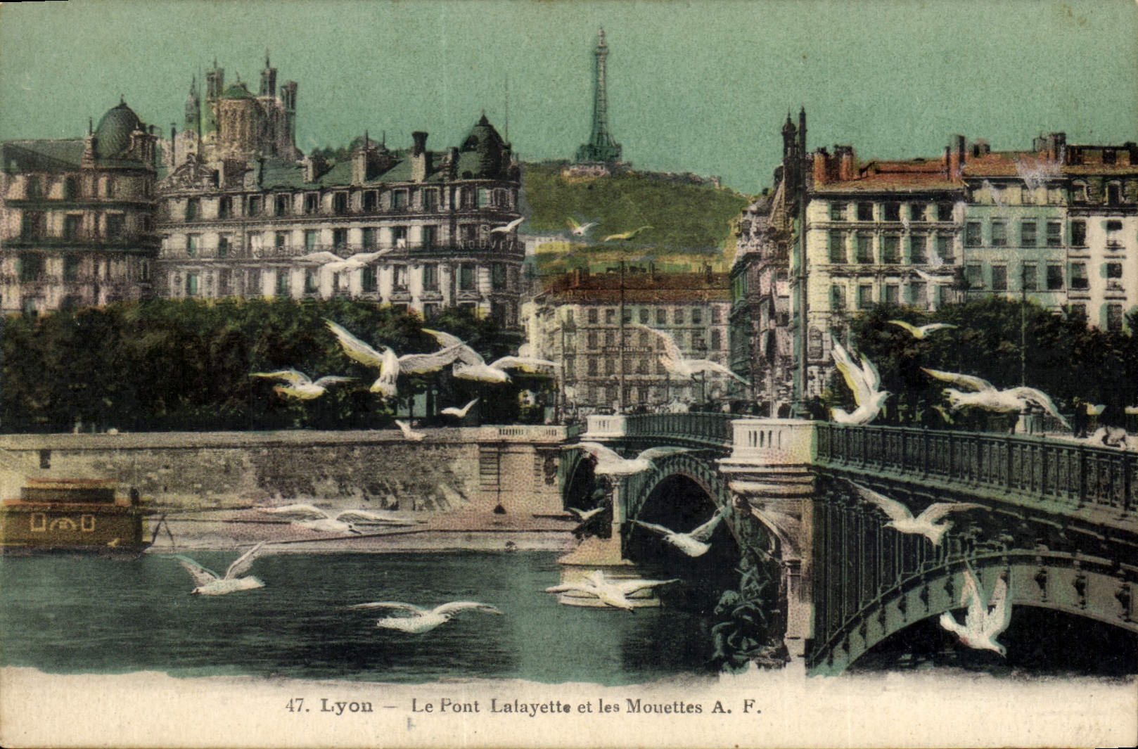 CPA Lyon Le Pont Lafayette et les Mouettes