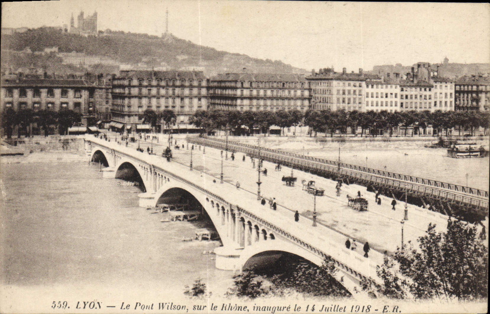 CPA Lyon Le Pont Wilson sur le Rhone 