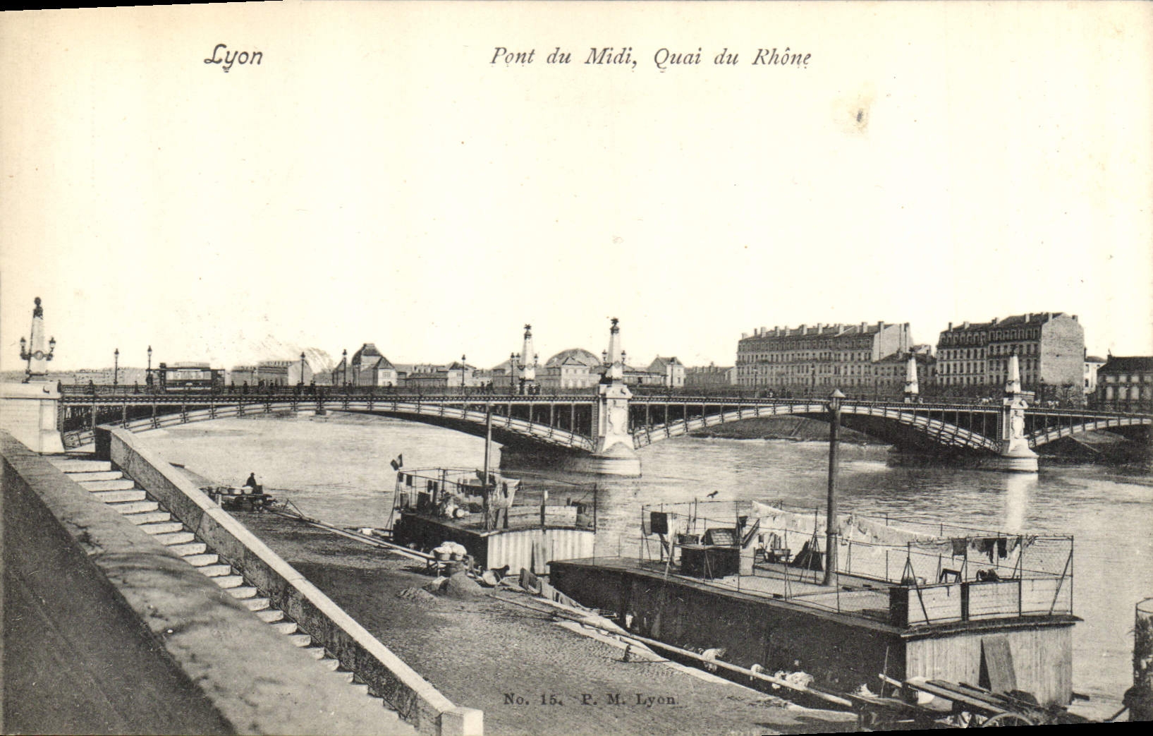 CPA Lyon Pont du Midi Quai du Rhone 