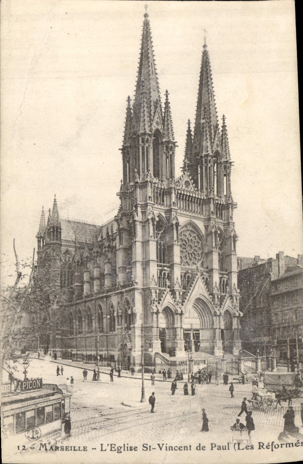 CPA Marseille L'Eglise St Vincent de Paul Les Reformes 