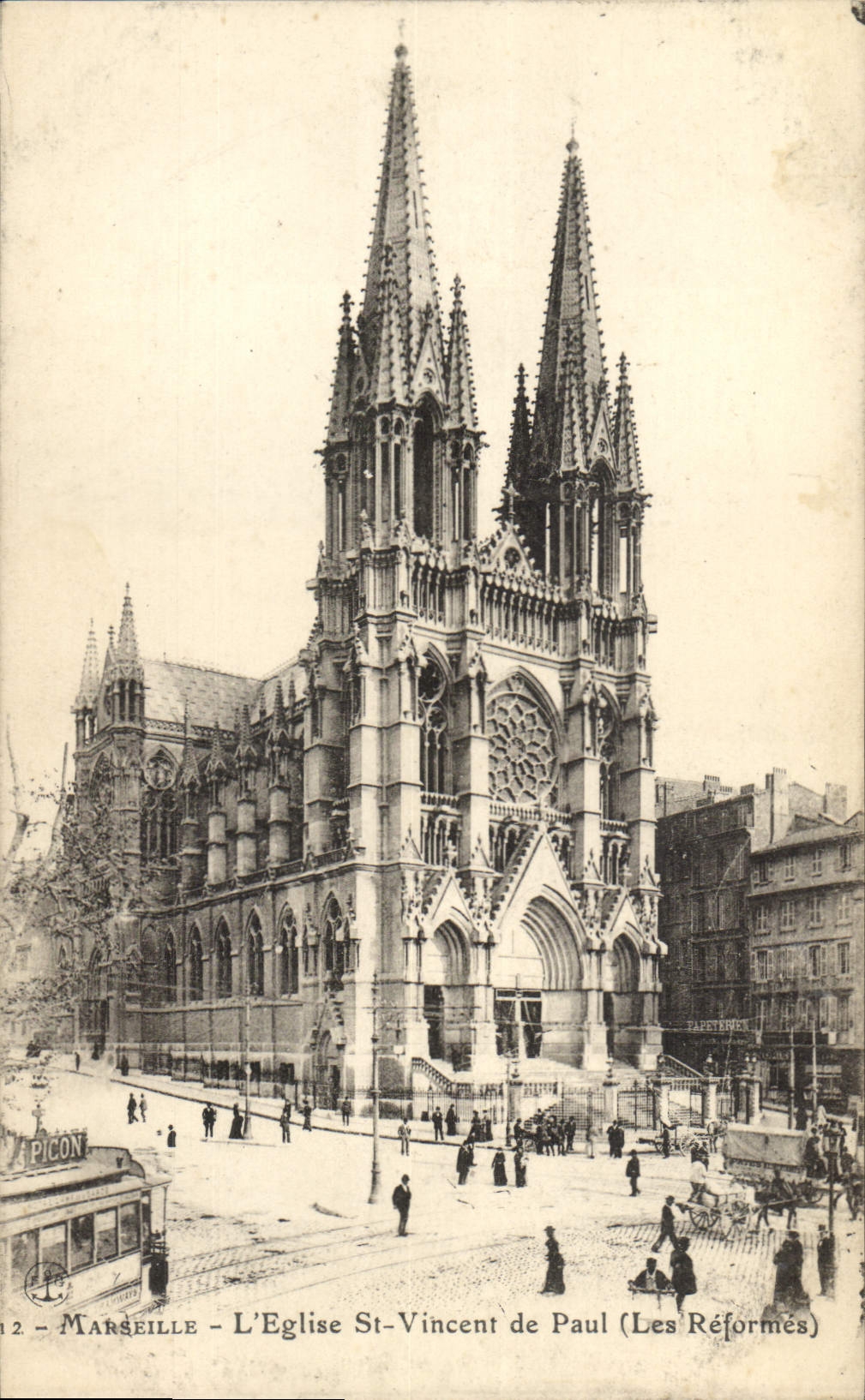 CPA Marseille L'Eglise St Vincent de Paul Les Reformes 