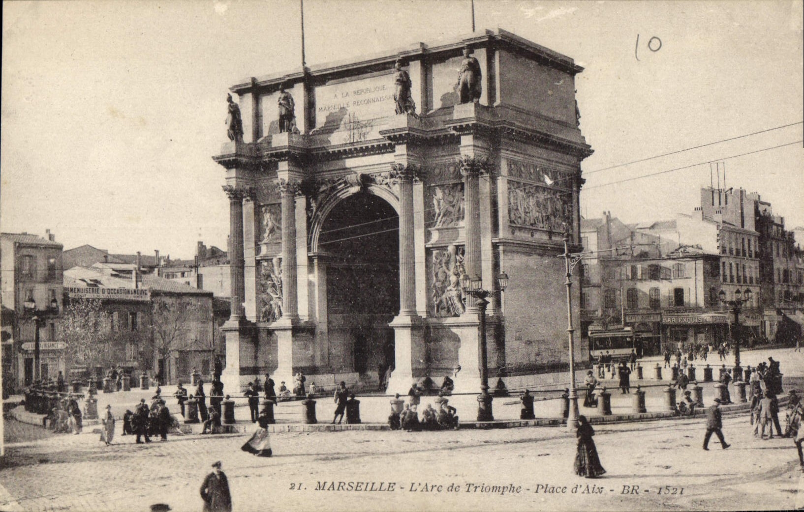 CPA Marseille L'Arc de Triomphe Place d'Aix 